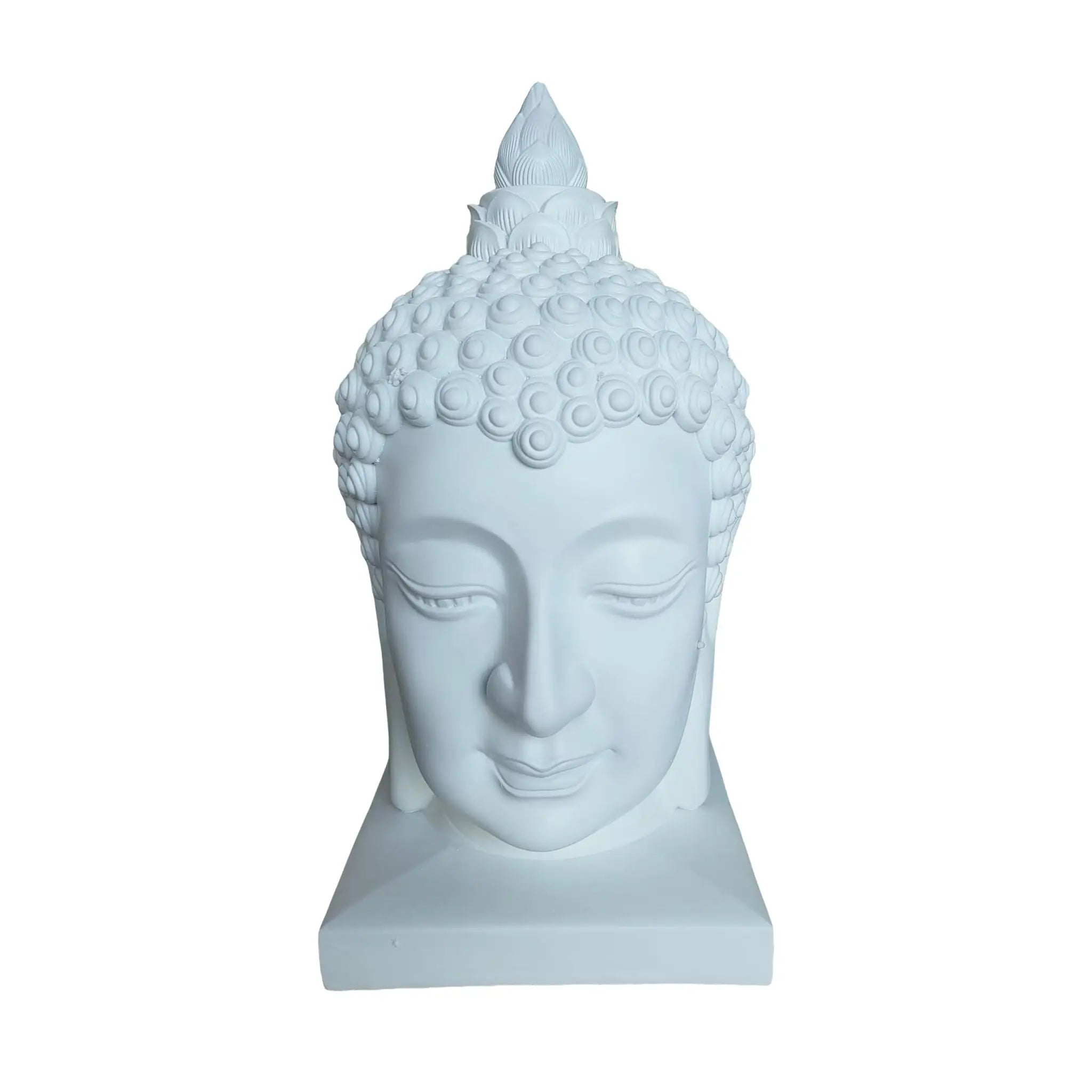 Buddha-Kopf 60cm Weiss von Relaxdays