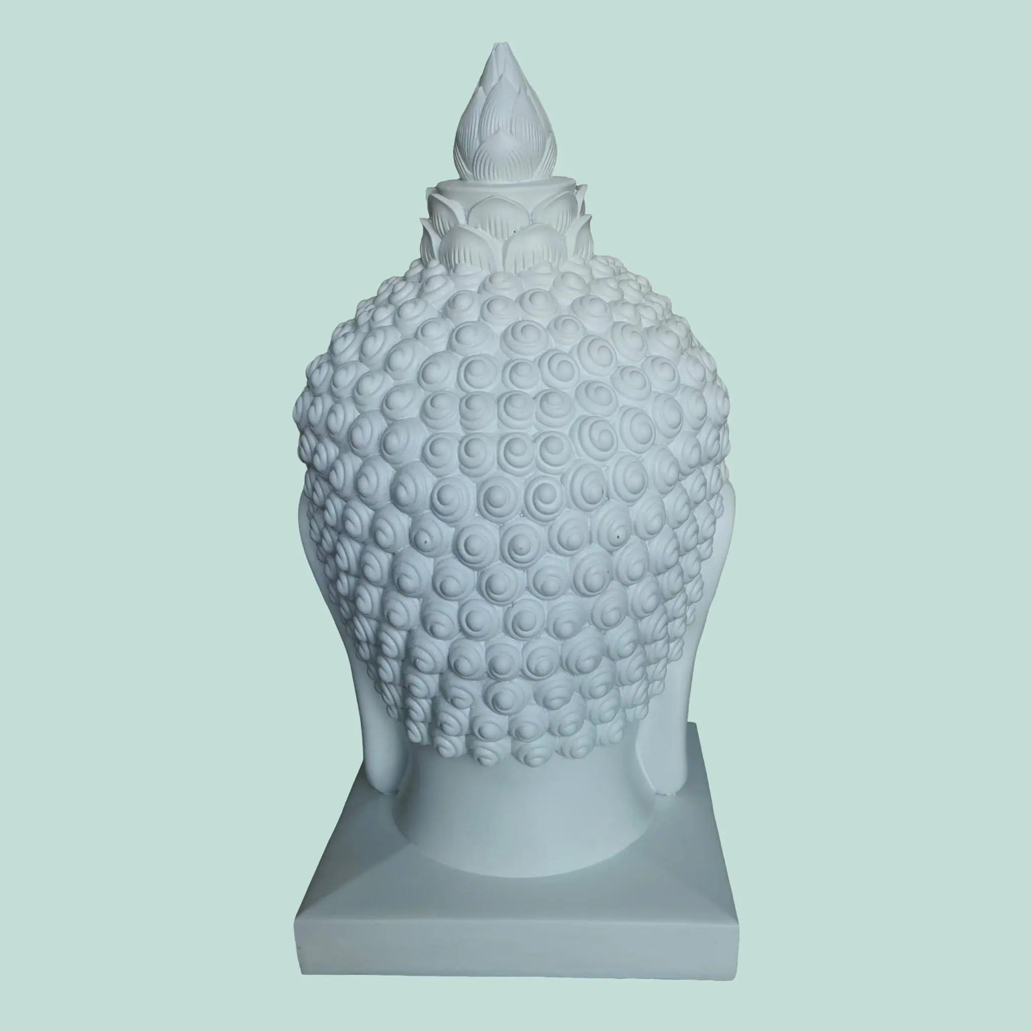 Buddha-Kopf 60cm Weiss von Relaxdays