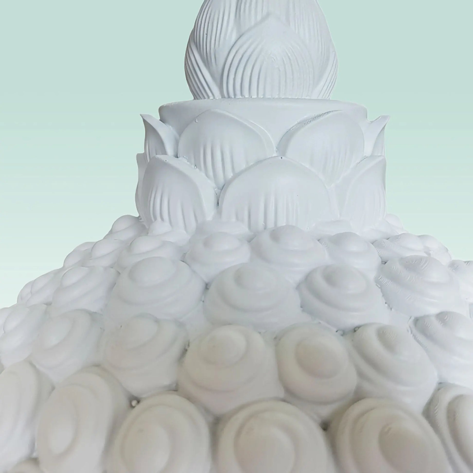Buddha-Kopf 60cm Weiss von Relaxdays