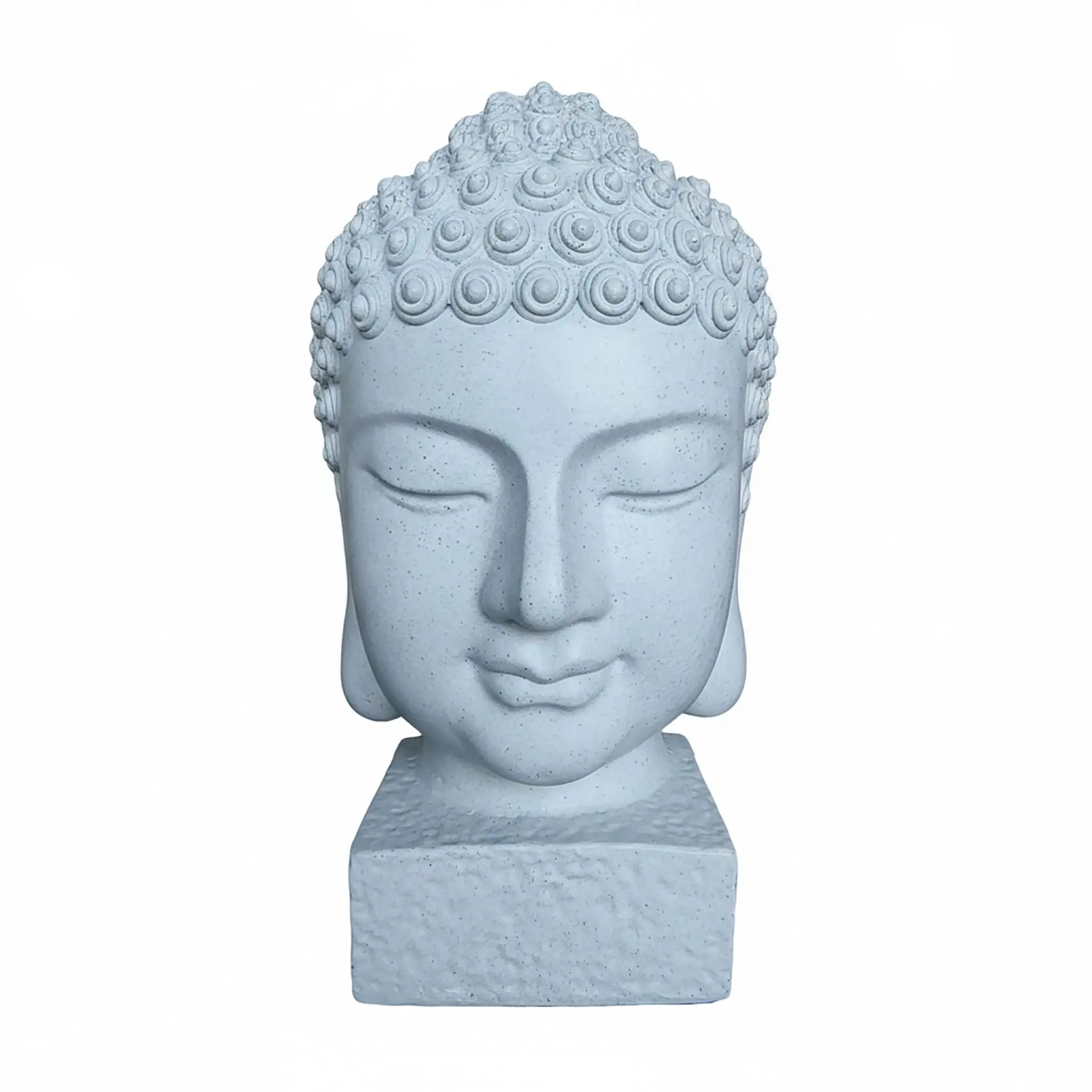 Buddha-Kopf 70cm Weiss von Relaxdays