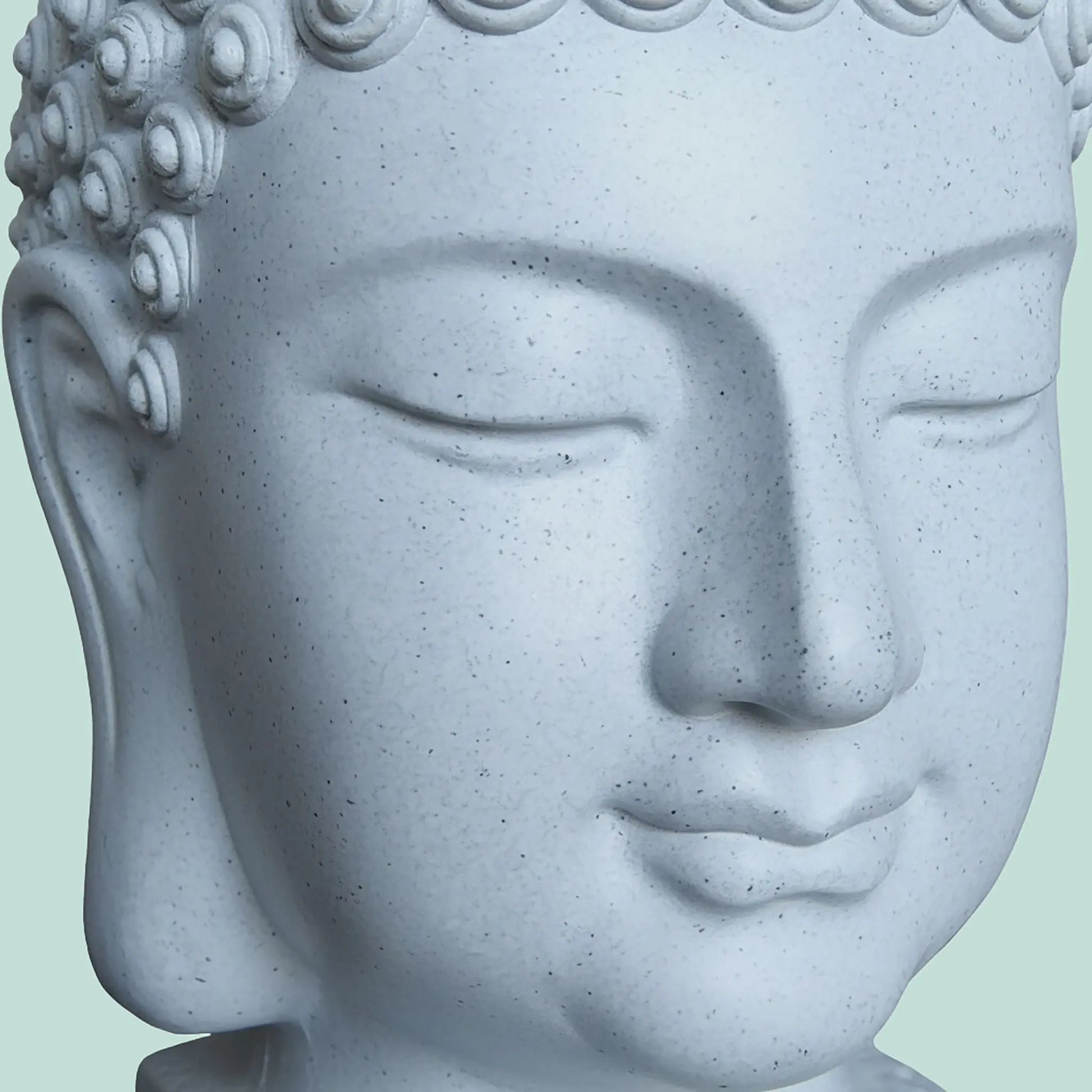Buddha-Kopf 70cm Weiss von Relaxdays