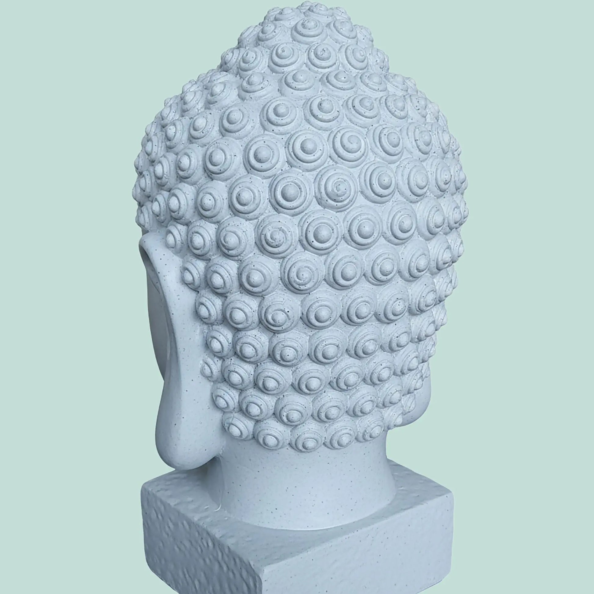 Buddha-Kopf 70cm Weiss von Relaxdays