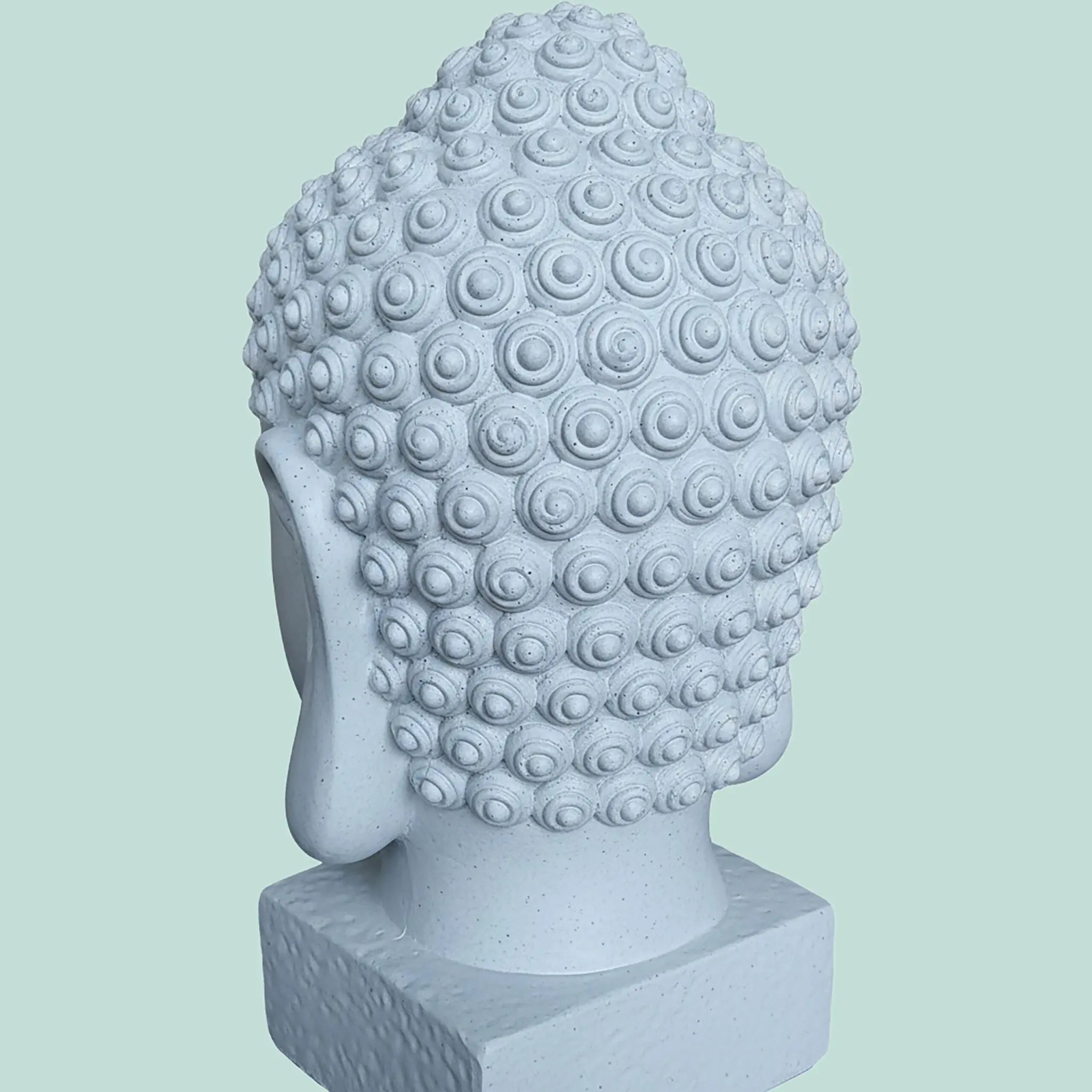 Buddha-Kopf 70cm Weiss von Relaxdays