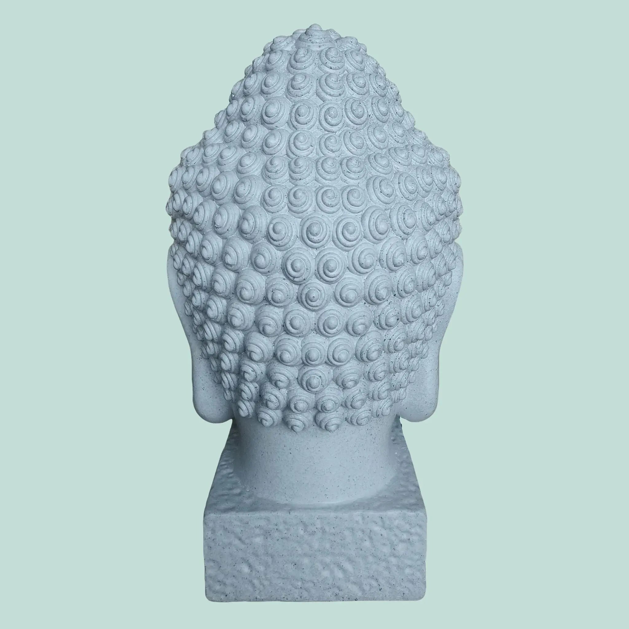 Buddha-Kopf 70cm Weiss von Relaxdays