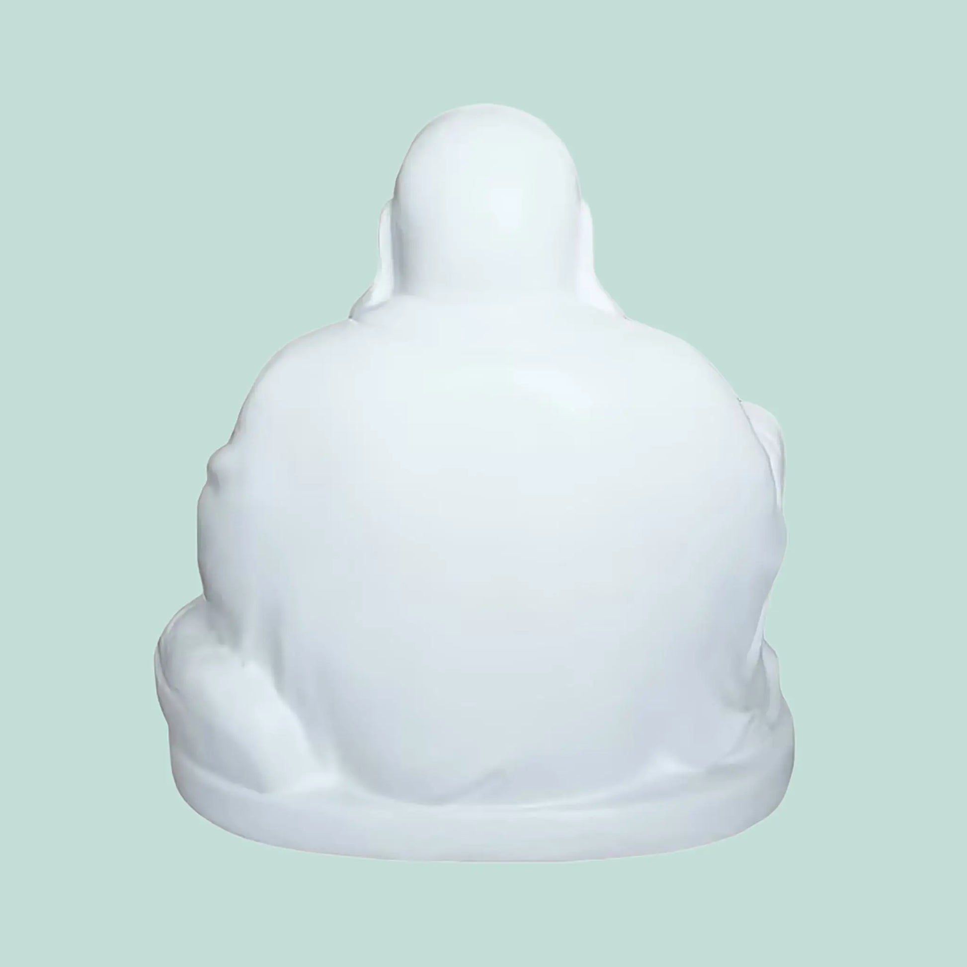 Buddha Figur lachend 45cm Weiss von Relaxdays