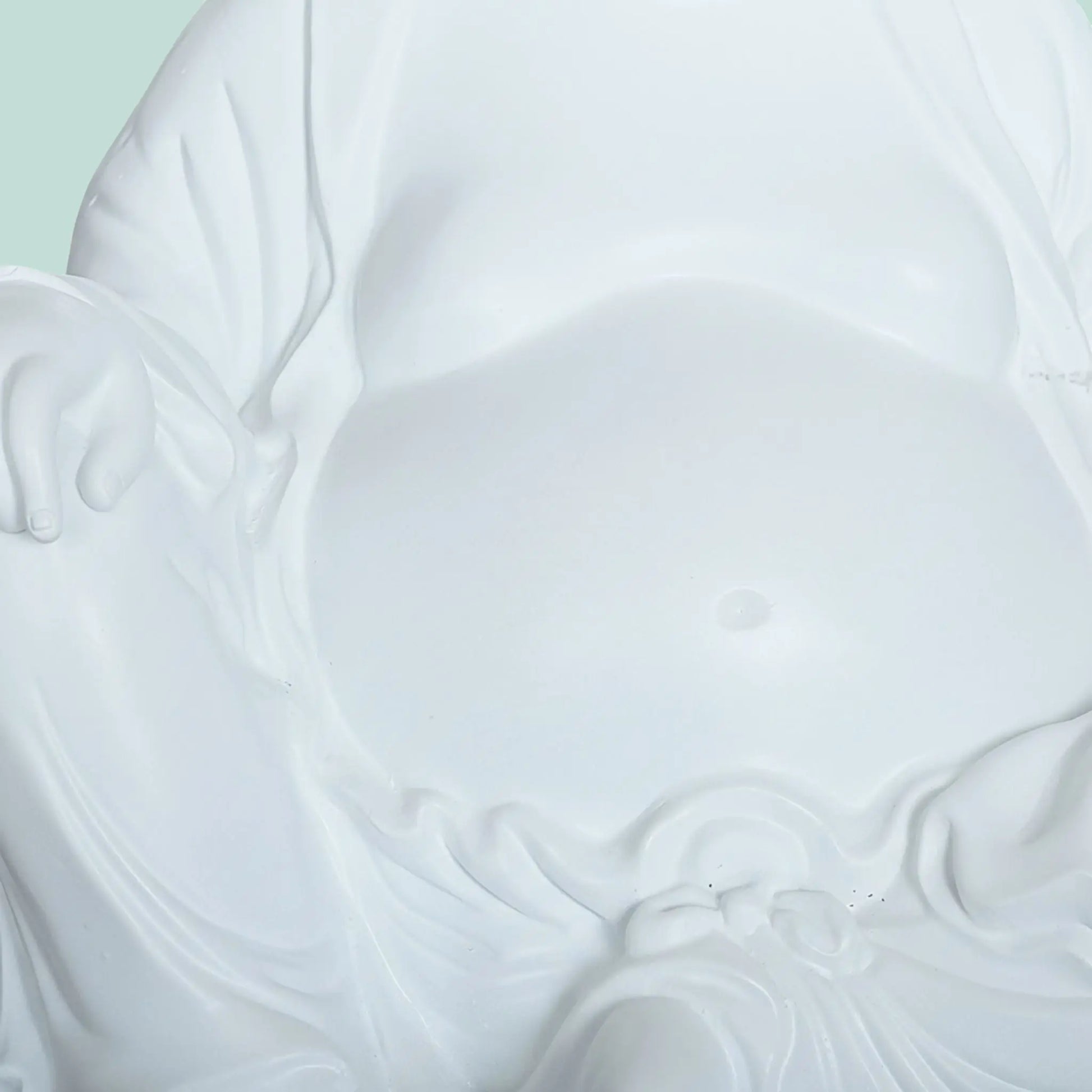 Buddha Figur lachend 45cm Weiss von Relaxdays