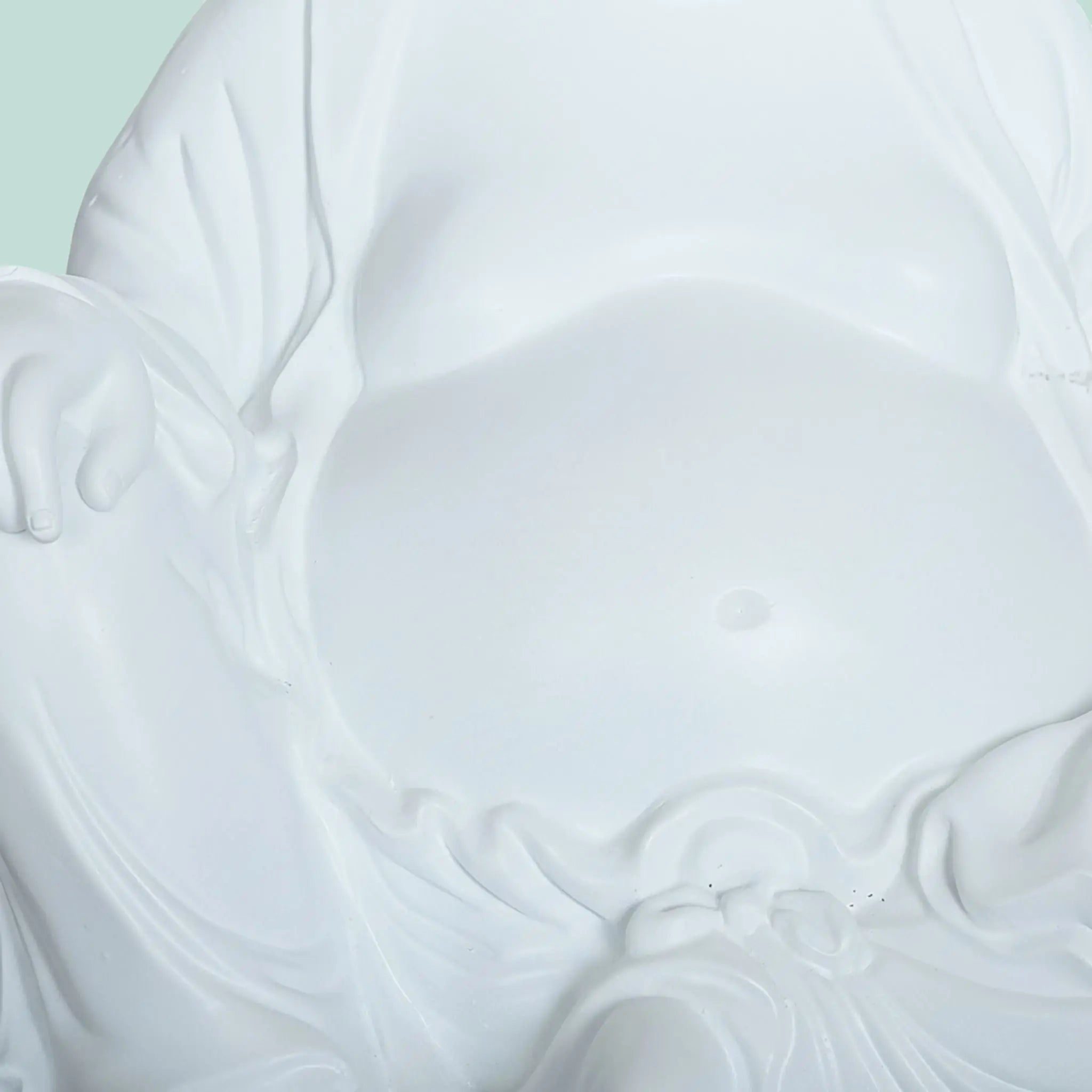 Buddha Figur lachend 45cm Weiss von Relaxdays