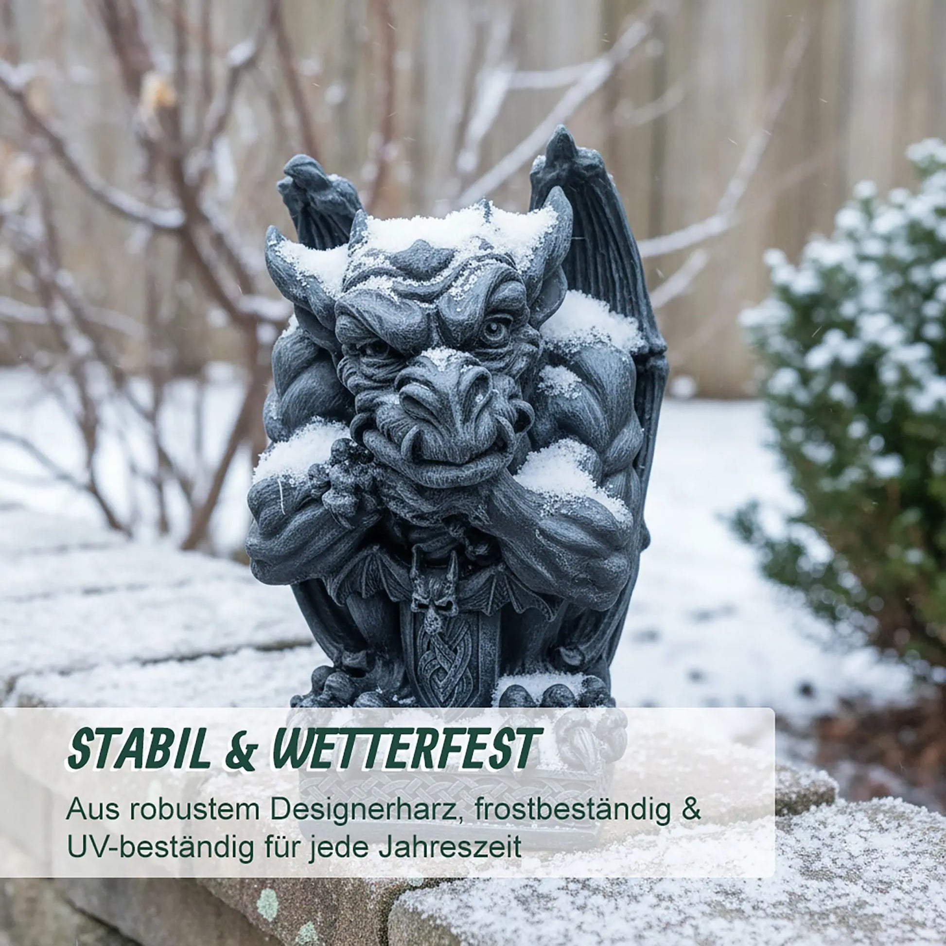 Gargoyle Figur für den Garten Grau von Relaxdays