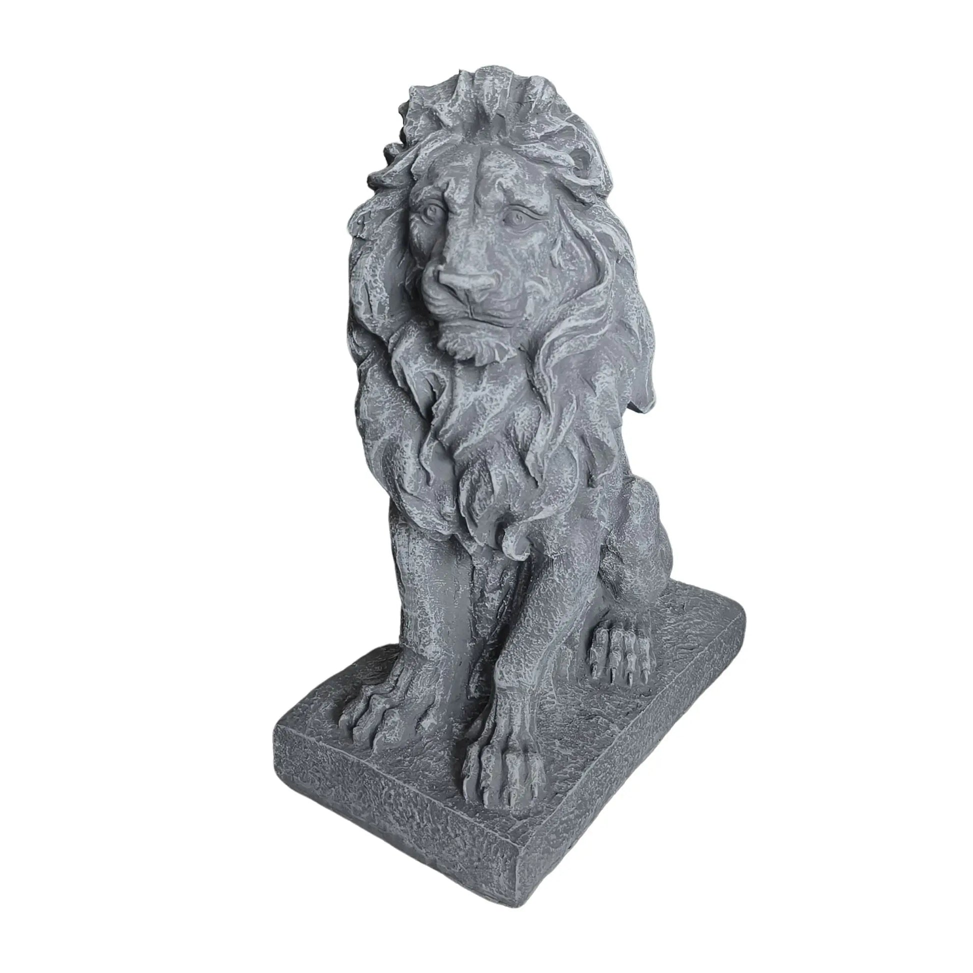 Löwen Figur für den Garten Grau von Relaxdays
