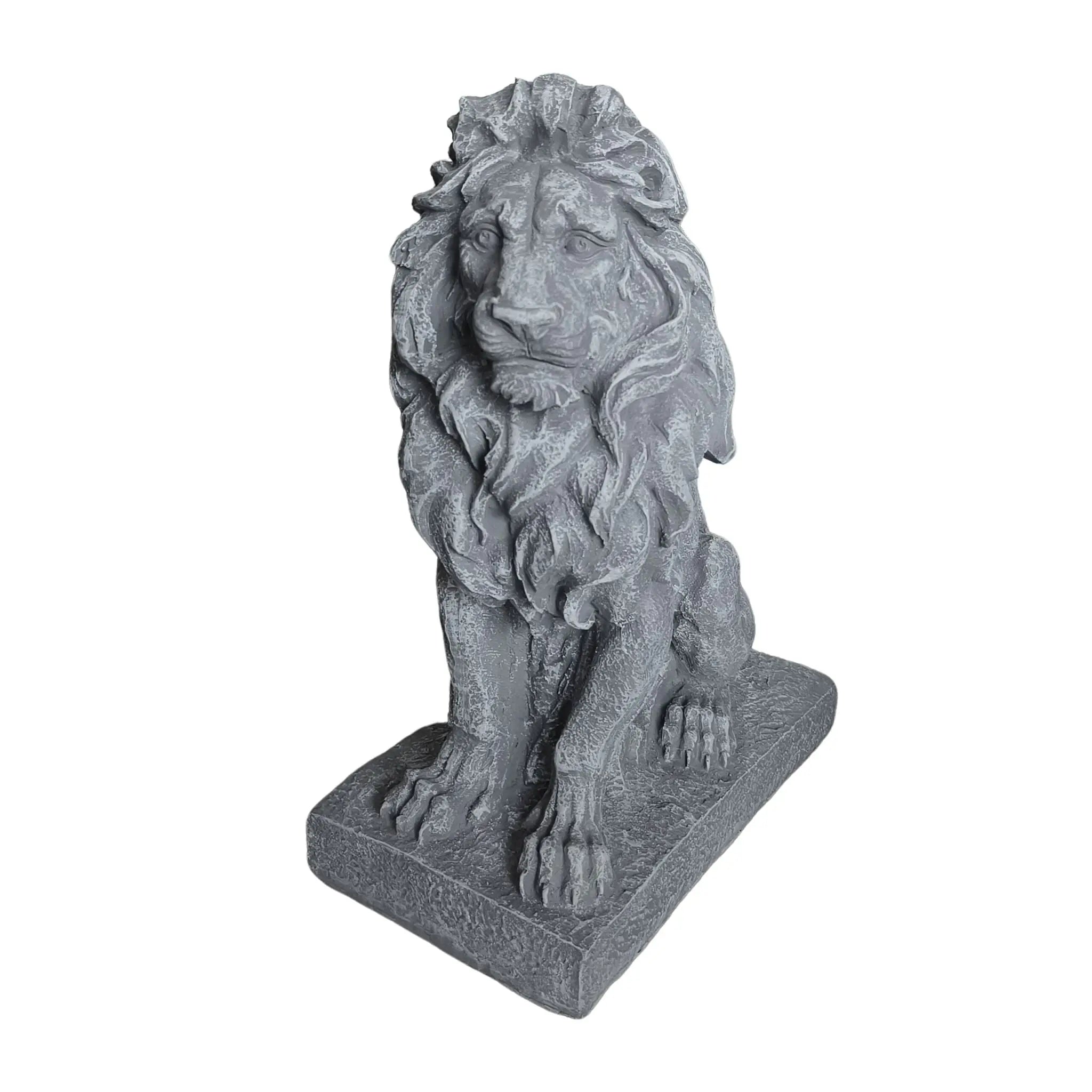Löwen Figur für den Garten Grau von Relaxdays