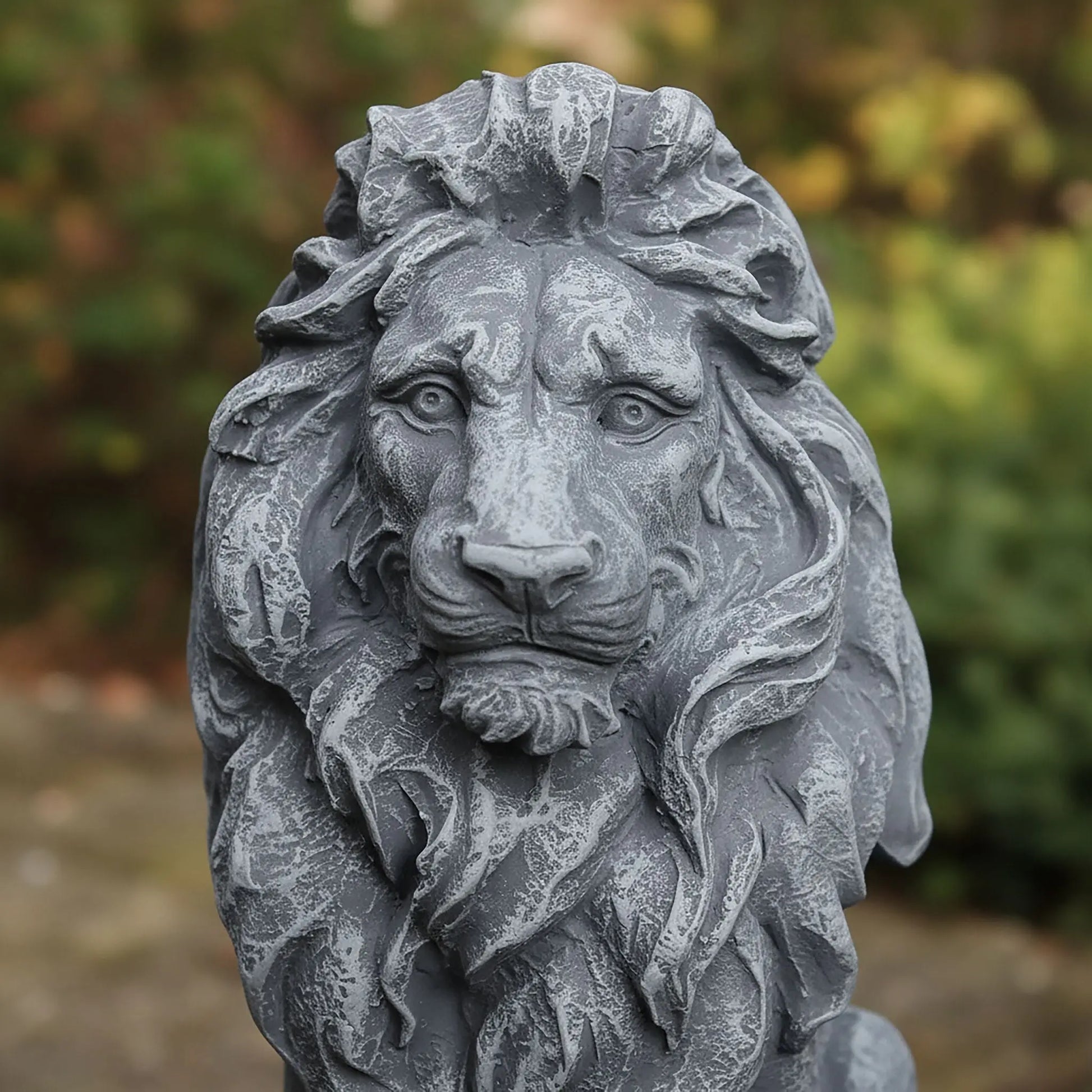 Löwen Figur für den Garten Grau von Relaxdays
