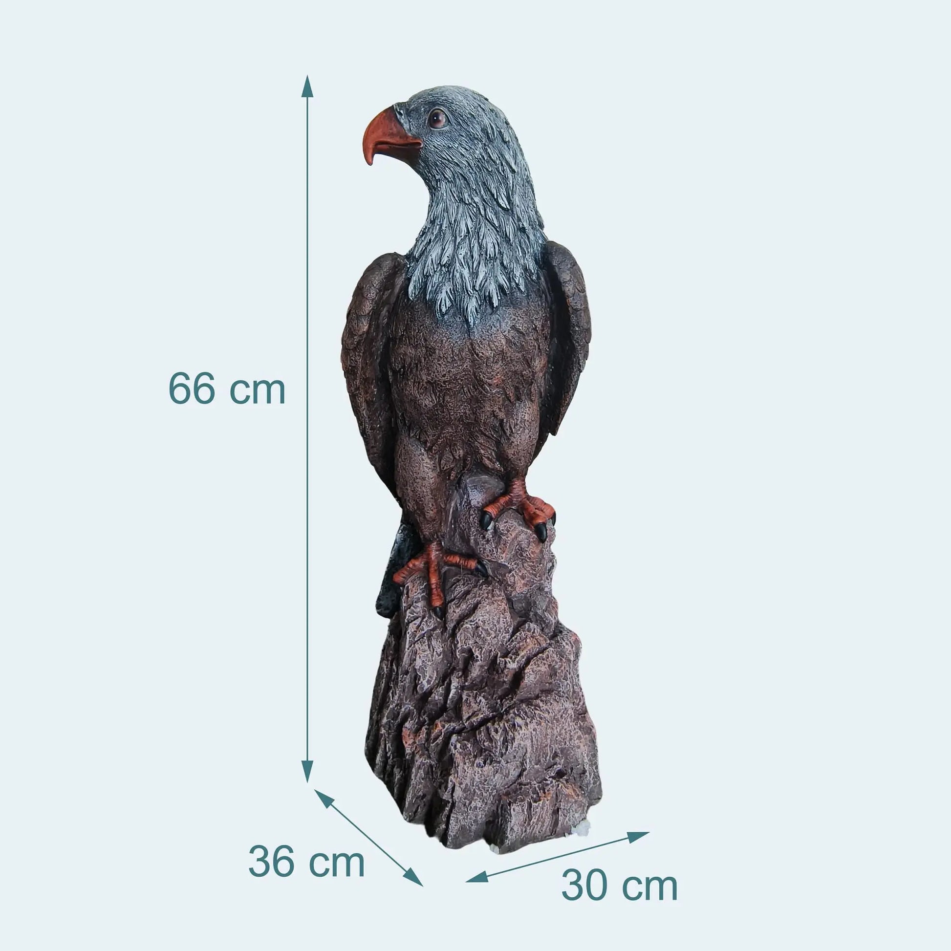 Adler Figur für den Garten Braun-Rot-Grau von Relaxdays