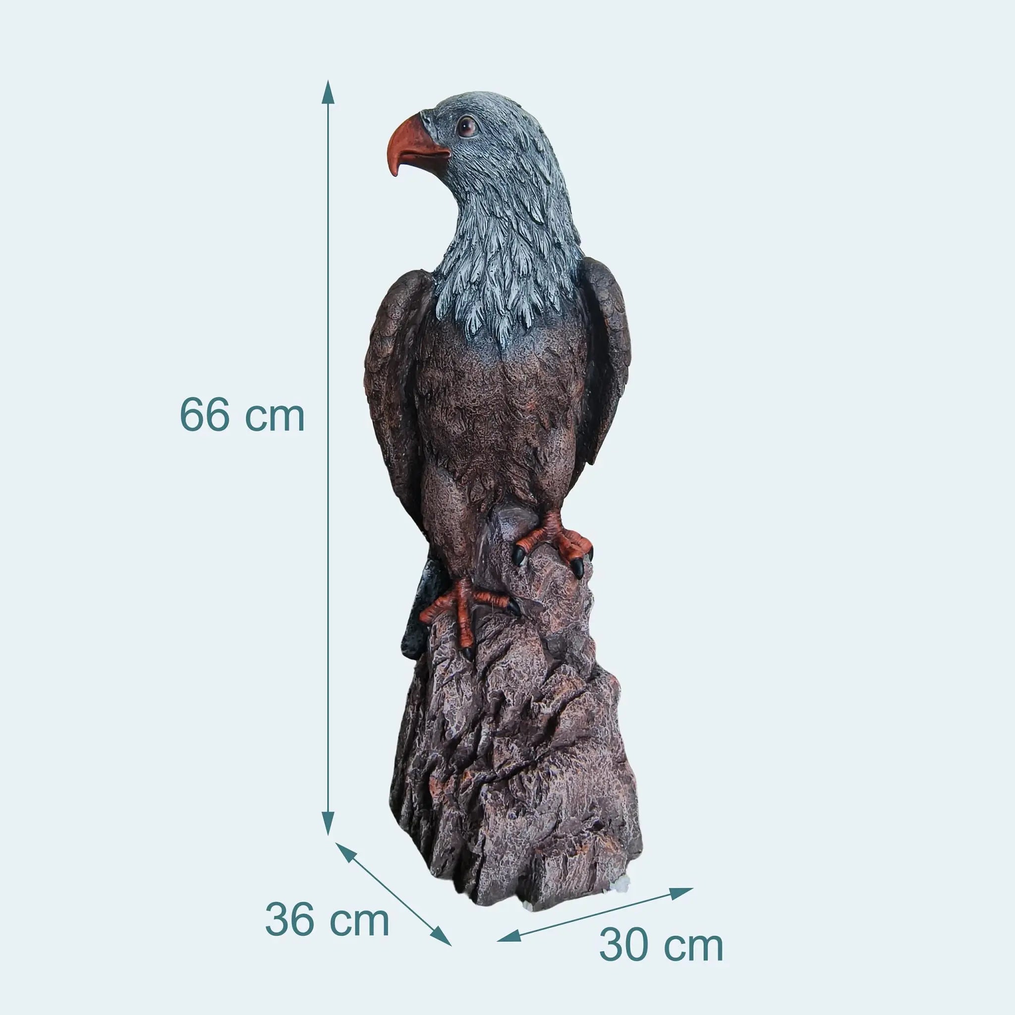 Adler Figur für den Garten Braun-Rot-Grau von Relaxdays