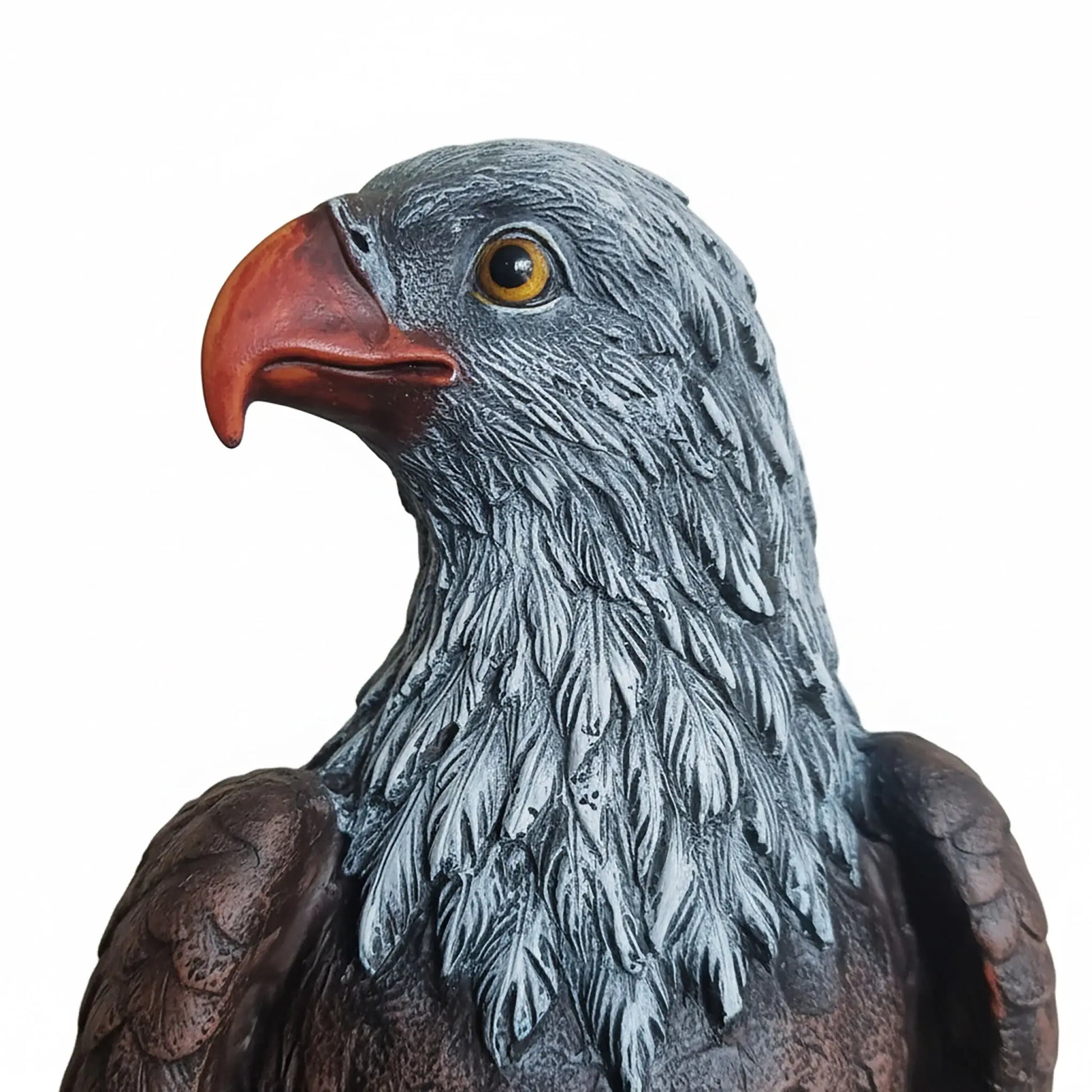 Adler Figur für den Garten Braun-Rot-Grau von Relaxdays