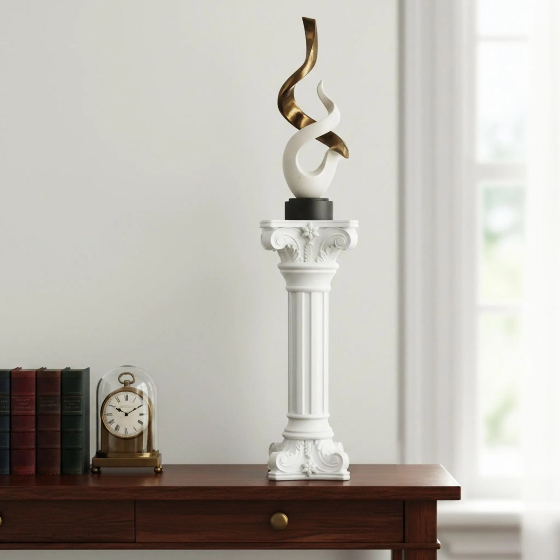 Griechische Säule 85cm Weiss von Relaxdays