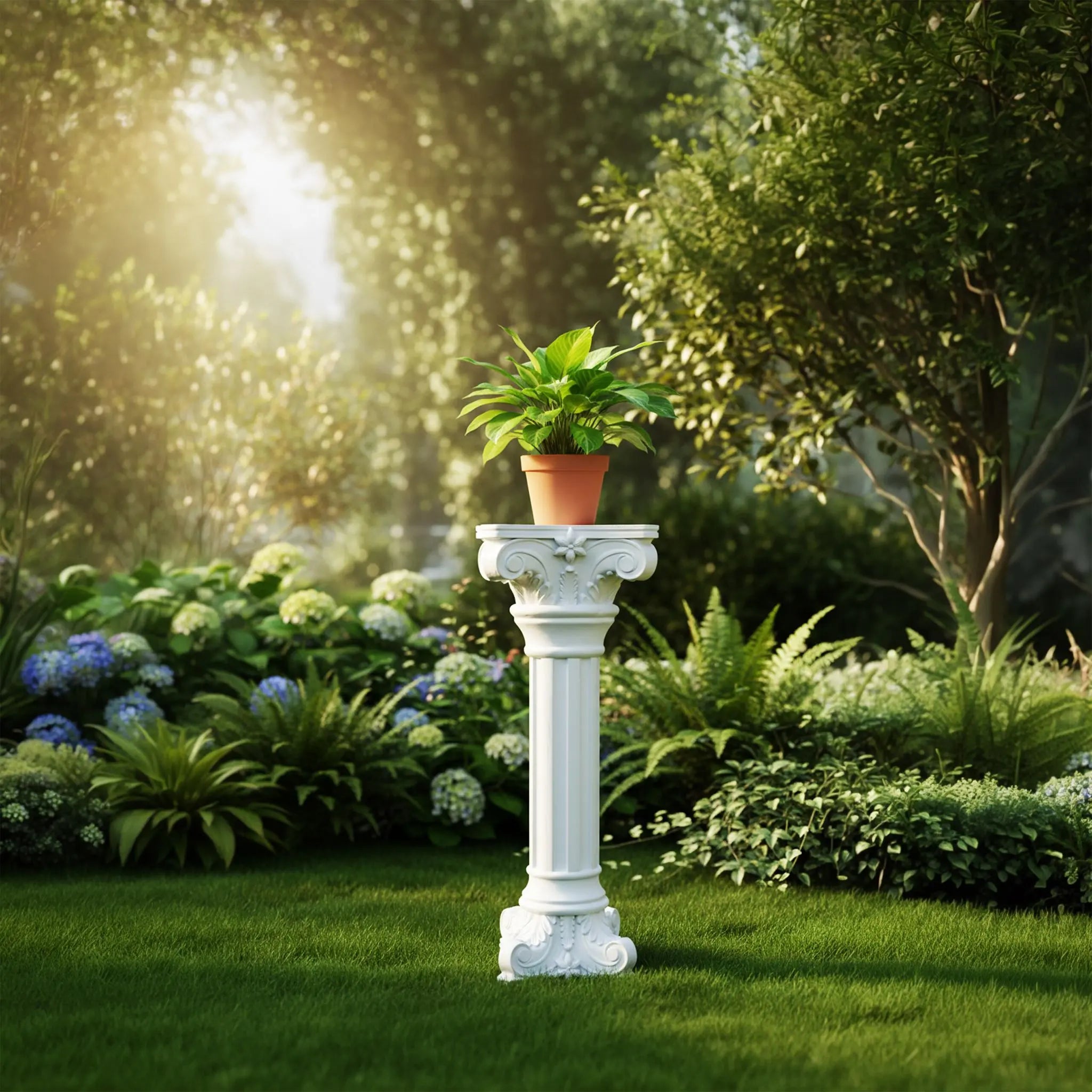 Griechische Säule 85cm Weiss von Relaxdays
