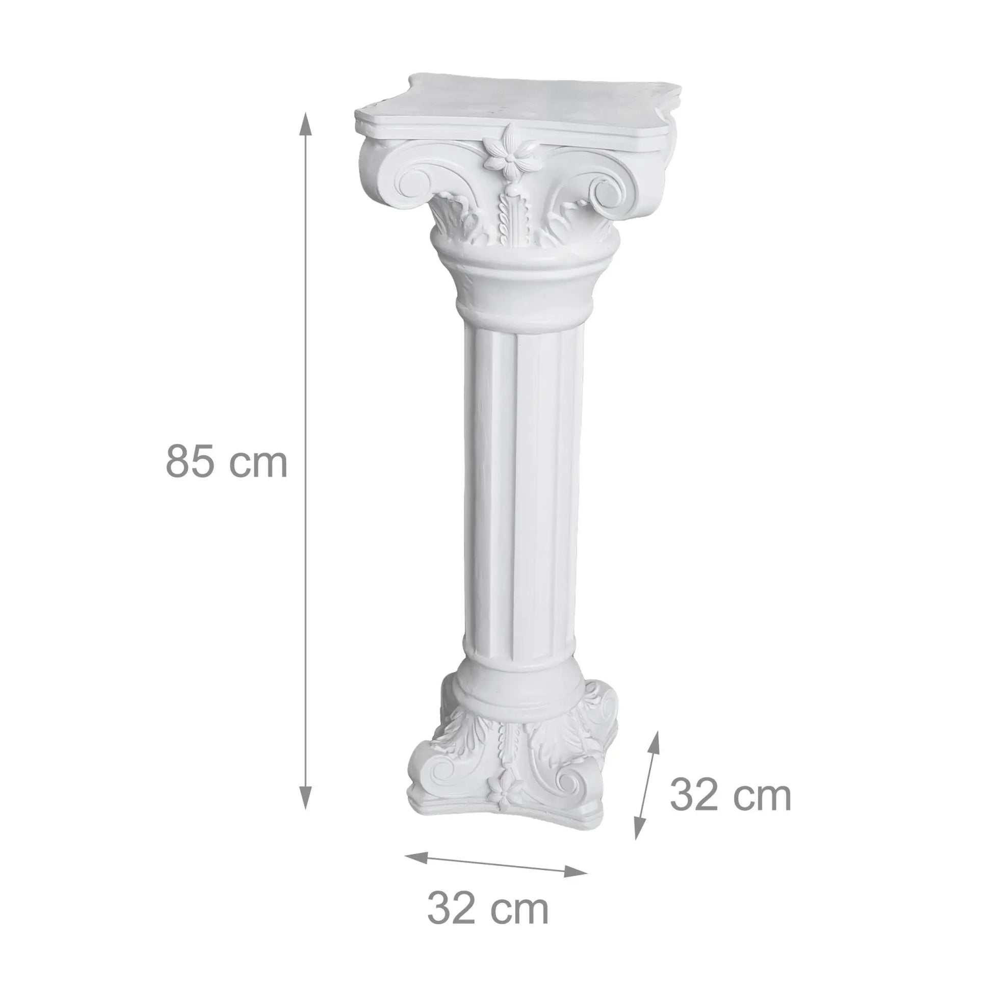 Griechische Säule 85cm Weiss von Relaxdays
