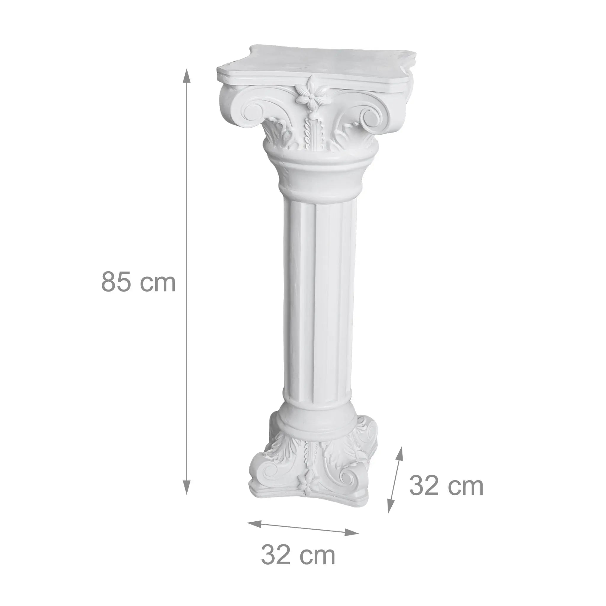 Griechische Säule 85cm Weiss von Relaxdays