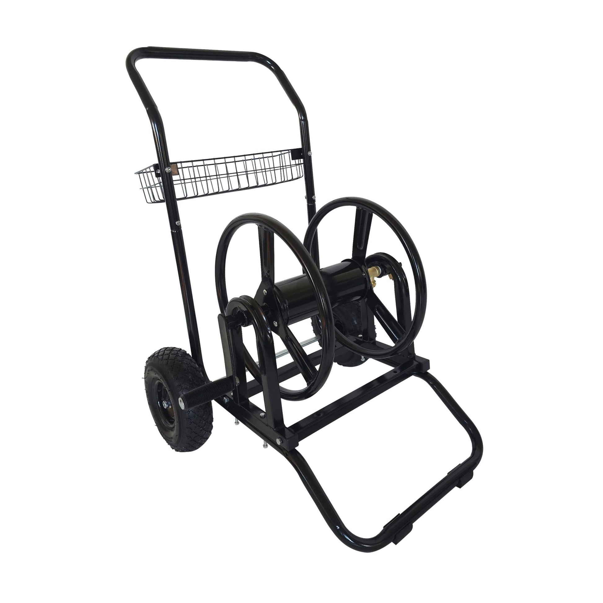 Schlauchwagen für 60 m Schwarz von Relaxdays