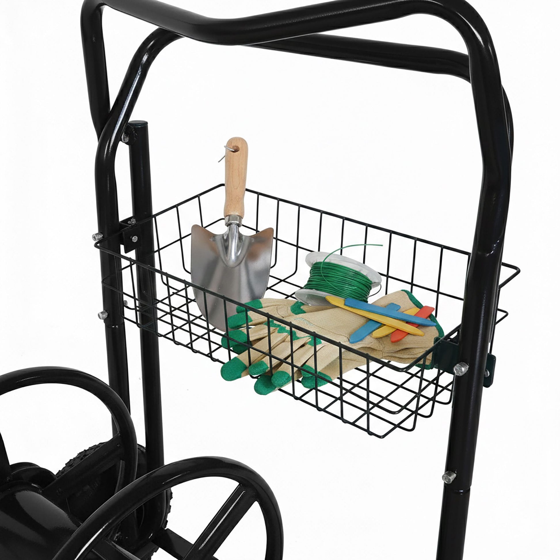 Schlauchwagen für 60 m Schwarz von Relaxdays
