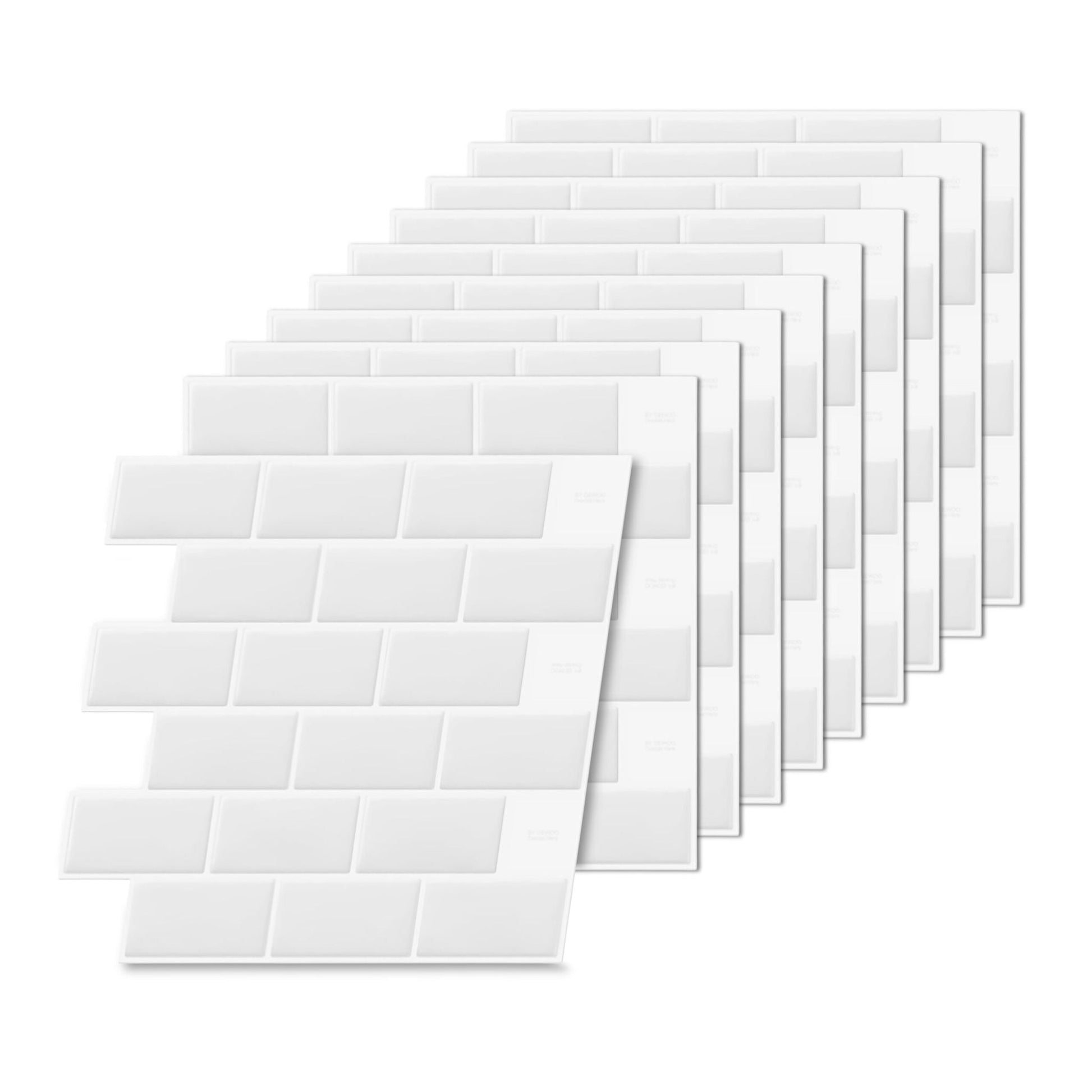 Klebefliesen 30x30 versetzt Weiss von Relaxdays