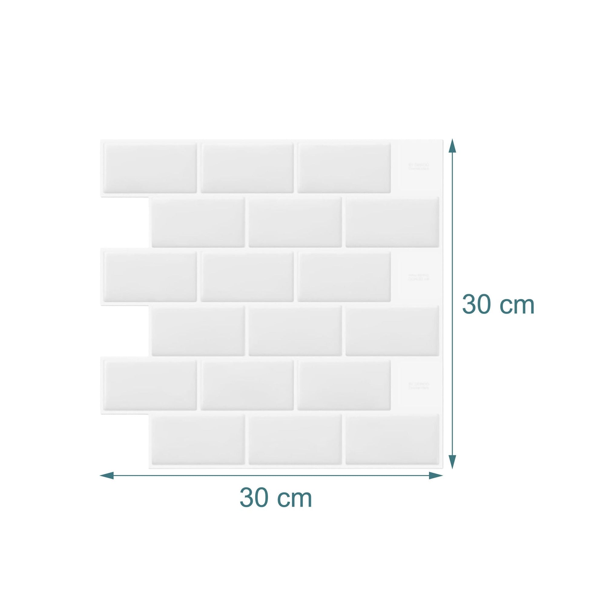 Klebefliesen 30x30 versetzt Weiss von Relaxdays