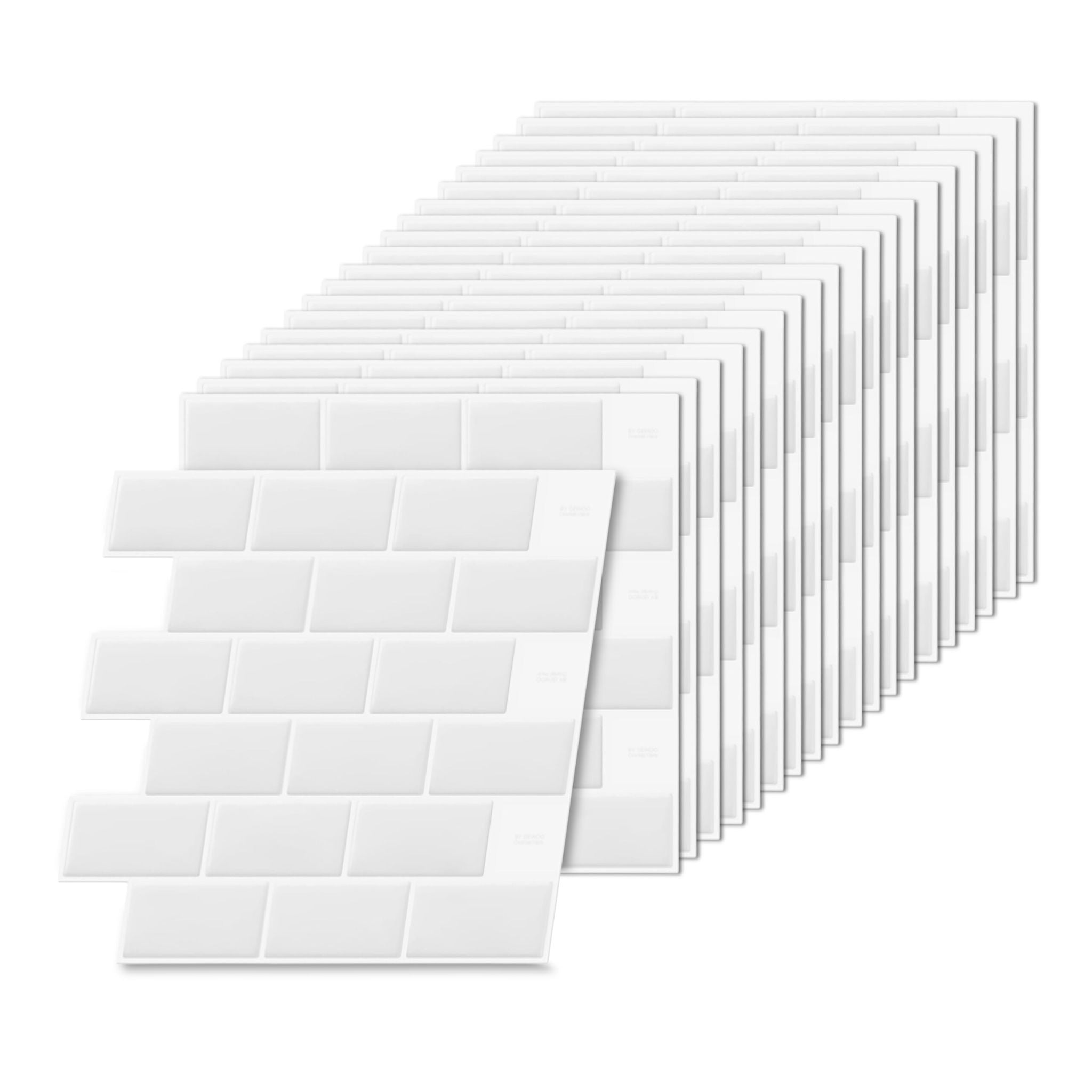 Klebefliesen 30x30 versetzt Weiss von Relaxdays