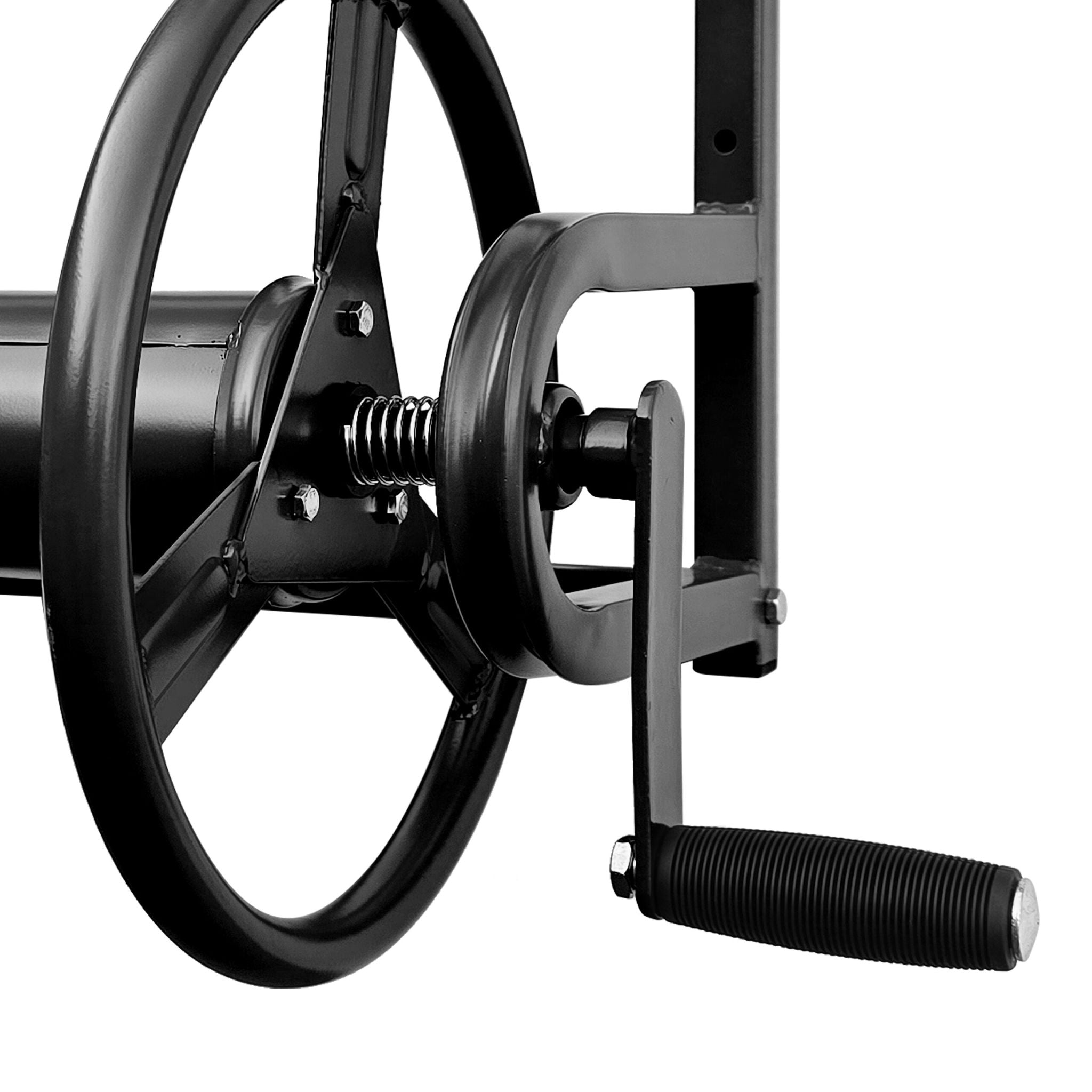 Schlauchtrommel Edelstahl Schwarz von Relaxdays