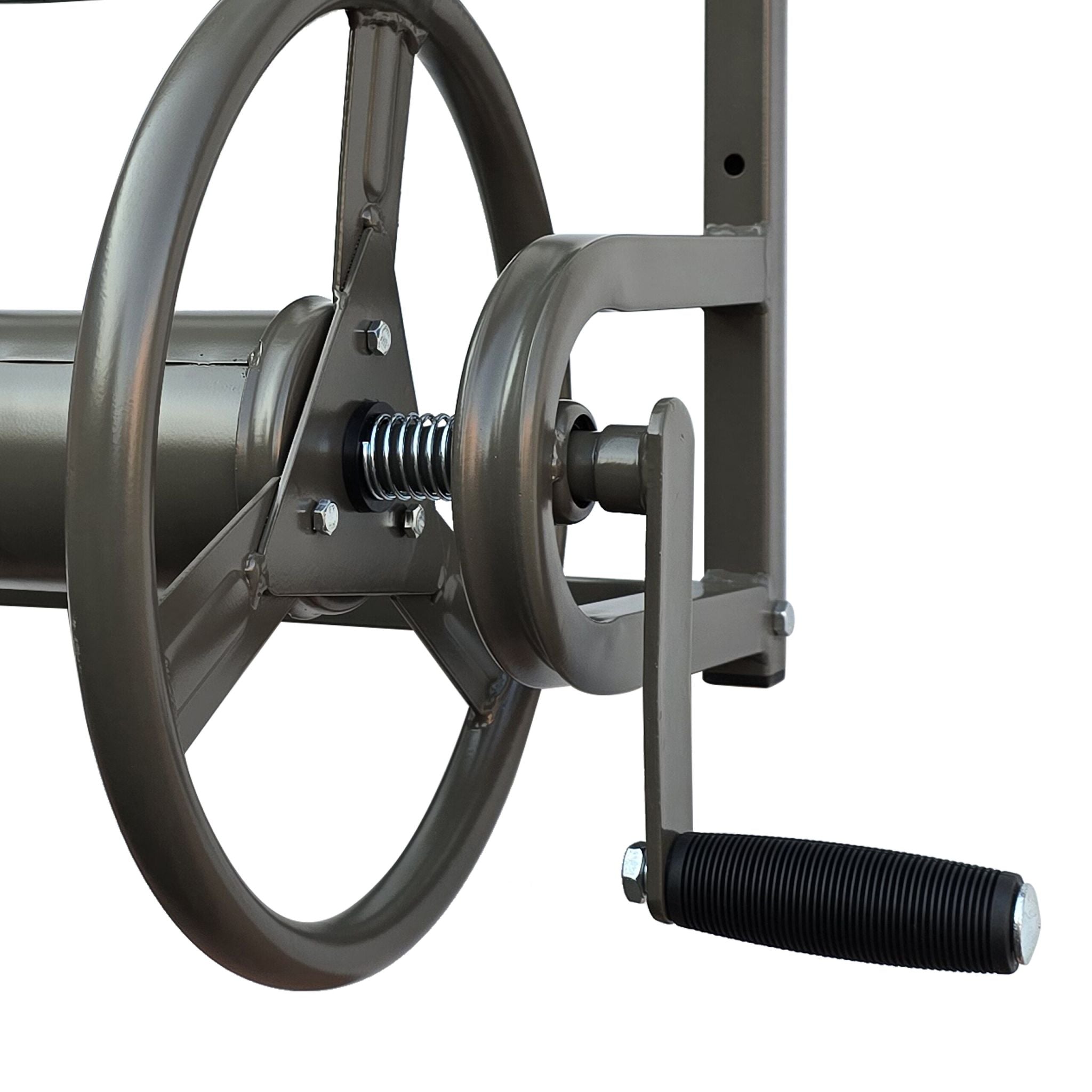 Schlauchtrommel Edelstahl Braun von Relaxdays