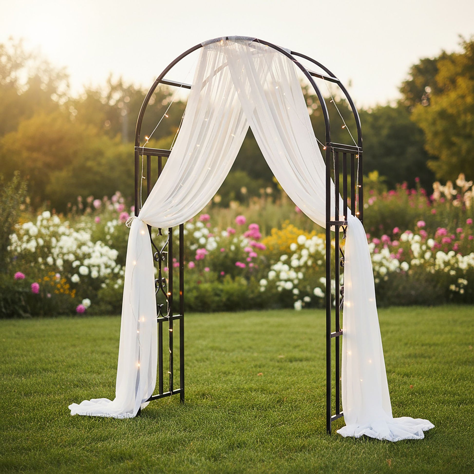 Rosenbogen Metall Schwarz von Relaxdays
