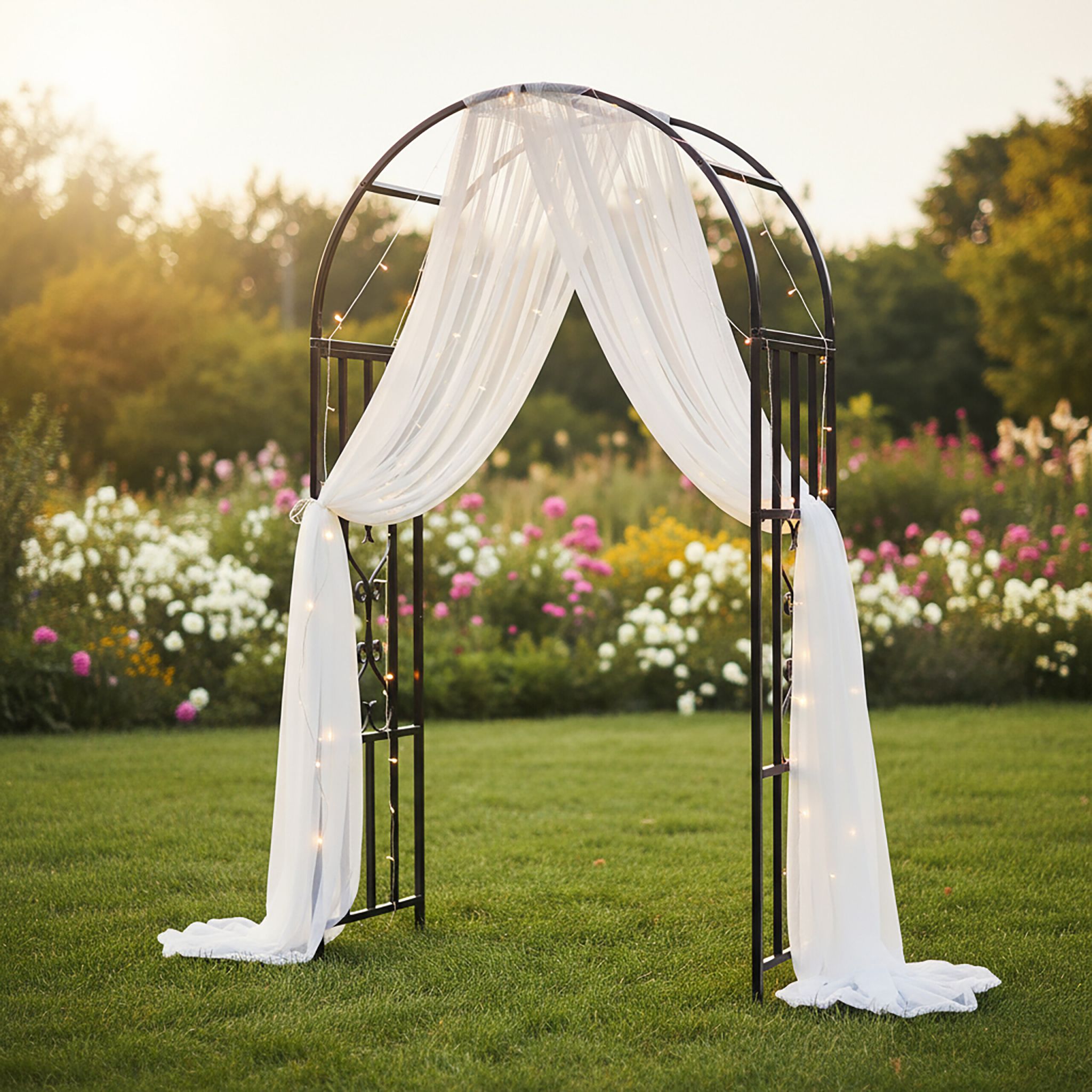 Rosenbogen Metall Schwarz von Relaxdays