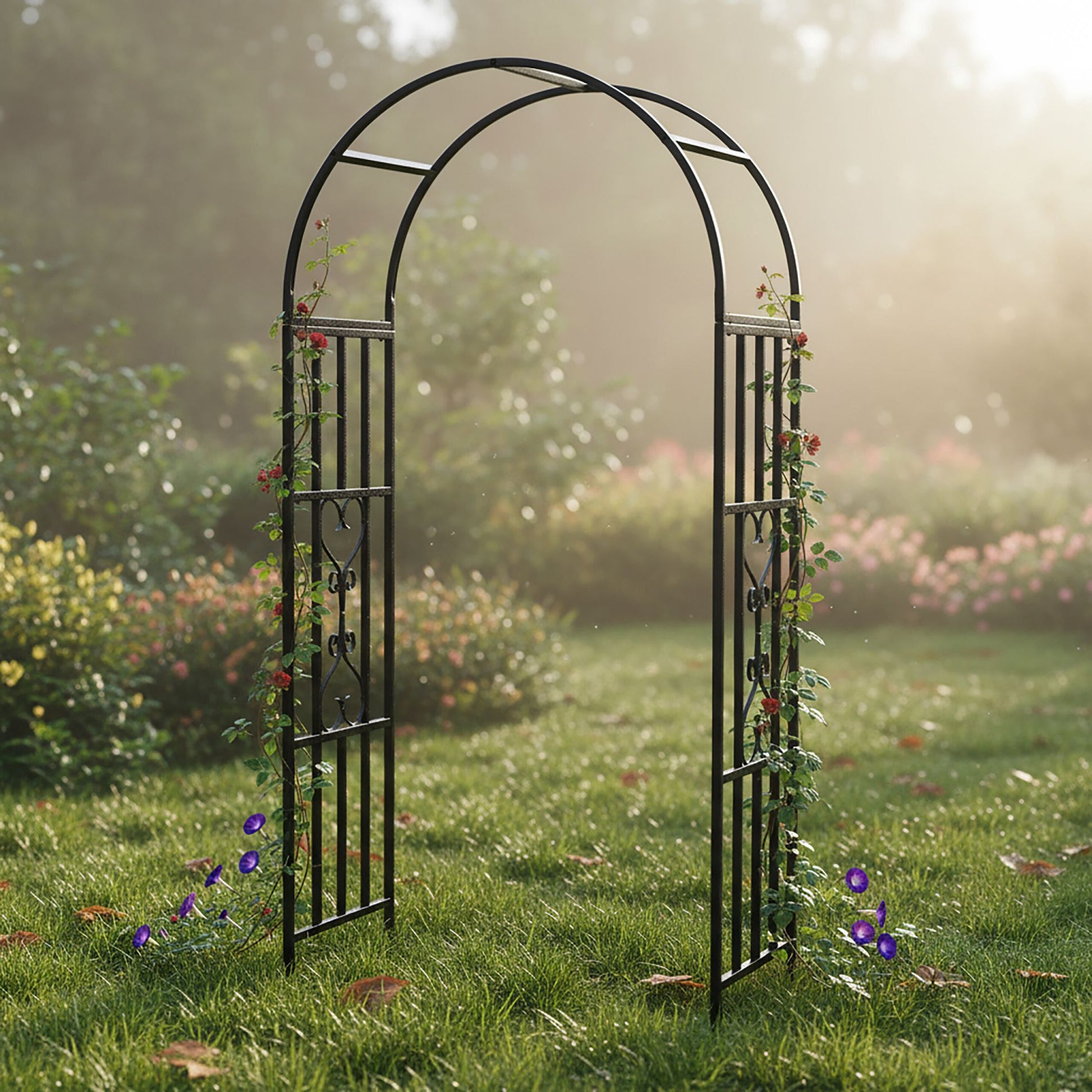 Rosenbogen Metall Schwarz von Relaxdays