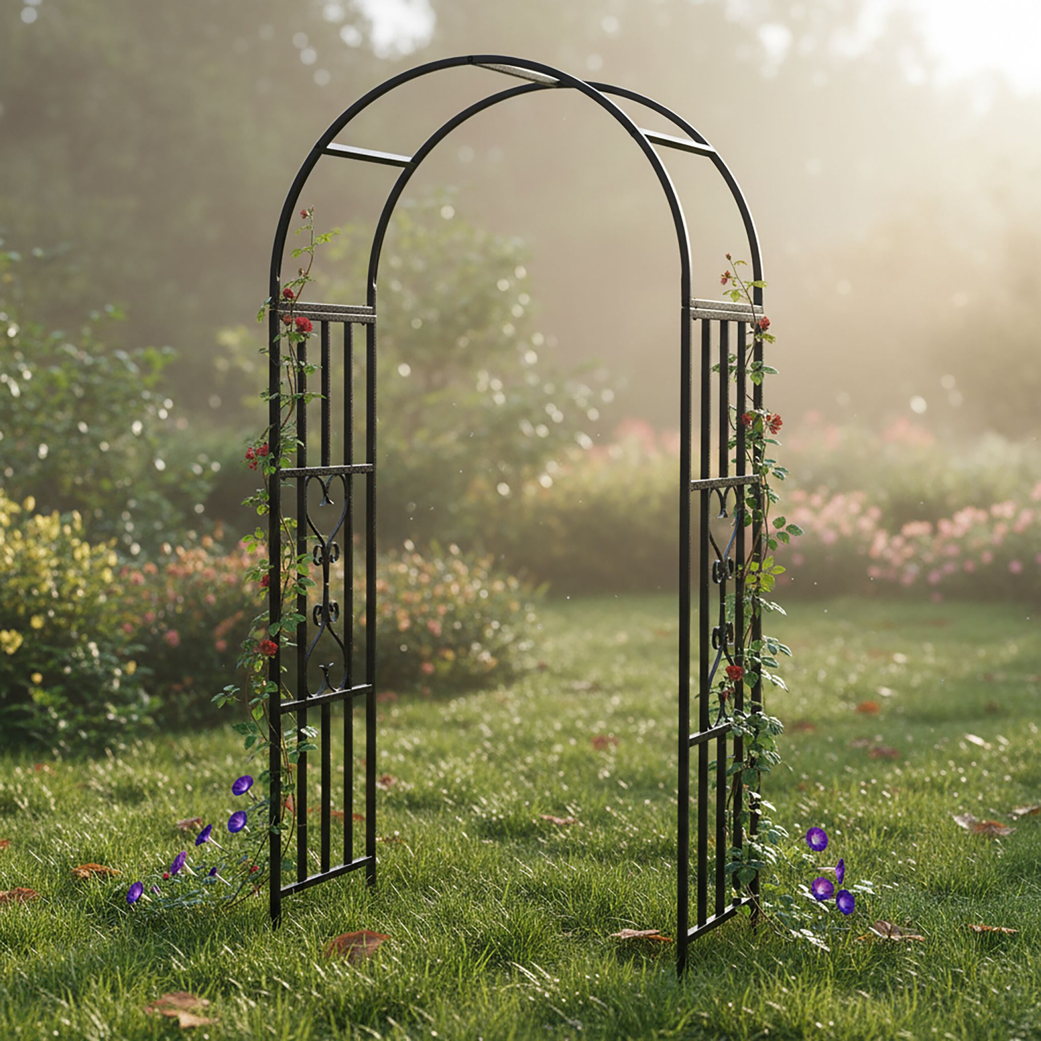 Rosenbogen Metall Schwarz von Relaxdays