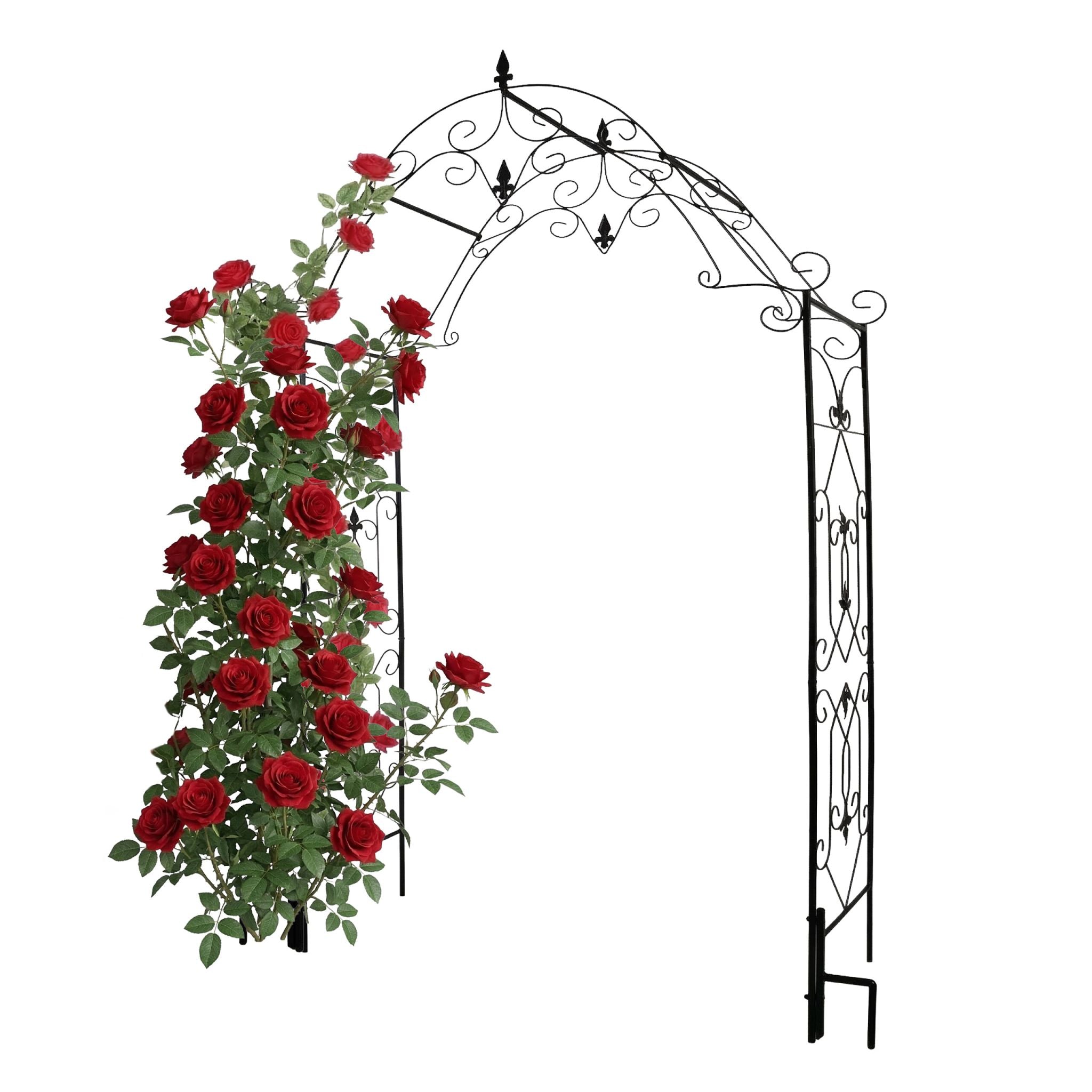 Rosenbogen mit Lilien-Spitze Schwarz von Relaxdays