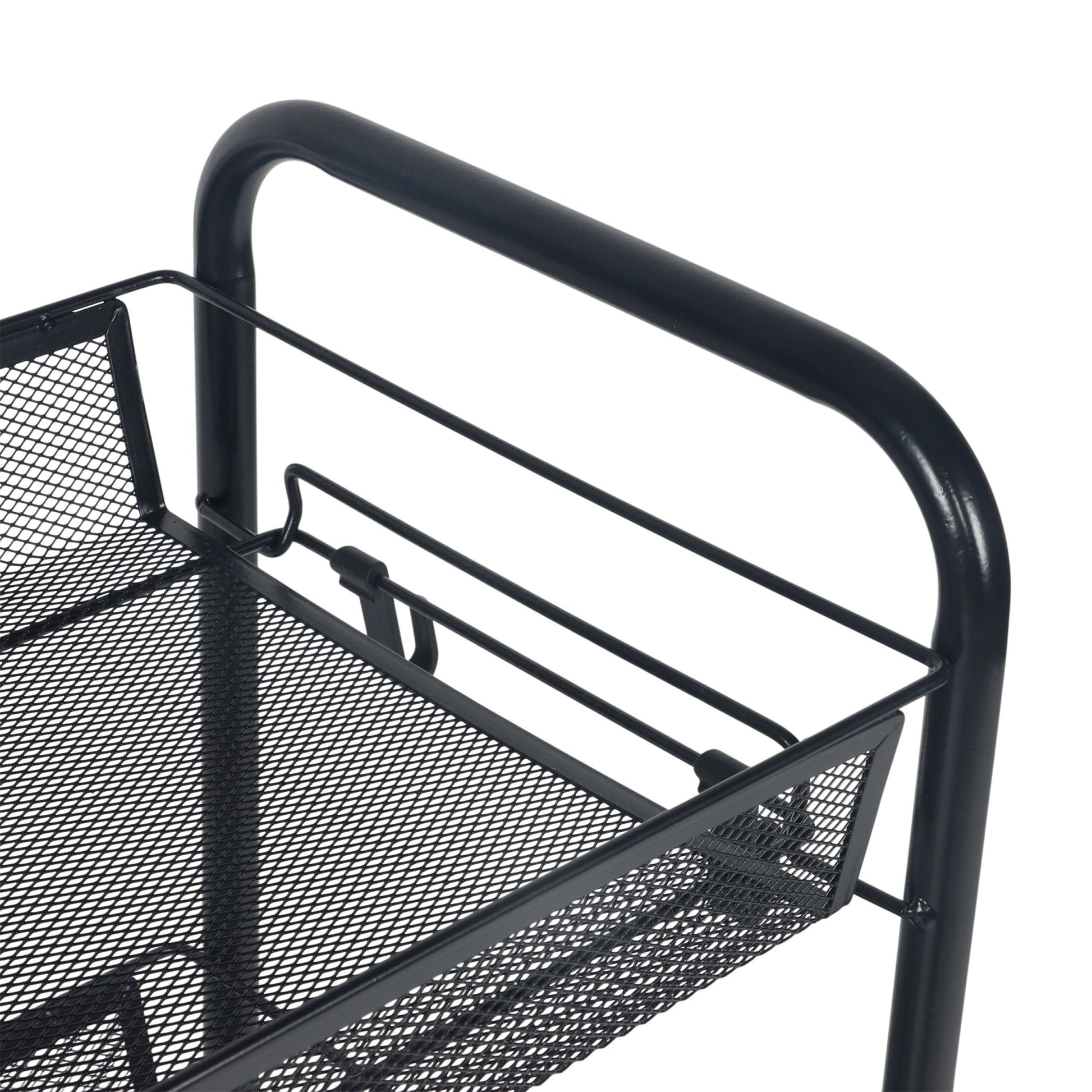 Rollwagen Mesh mit mehreren Ebenen Schwarz von Relaxdays