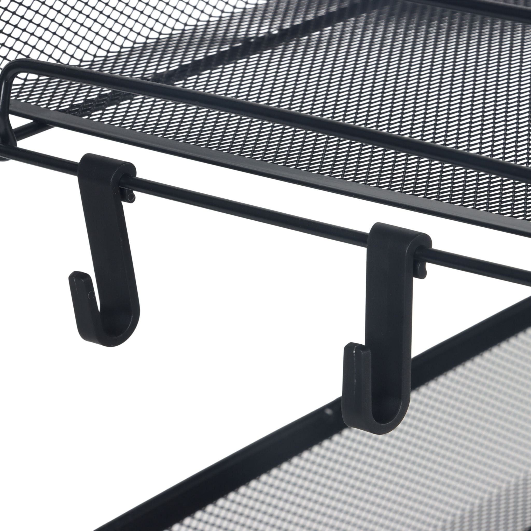 Rollwagen Mesh mit mehreren Ebenen Schwarz von Relaxdays