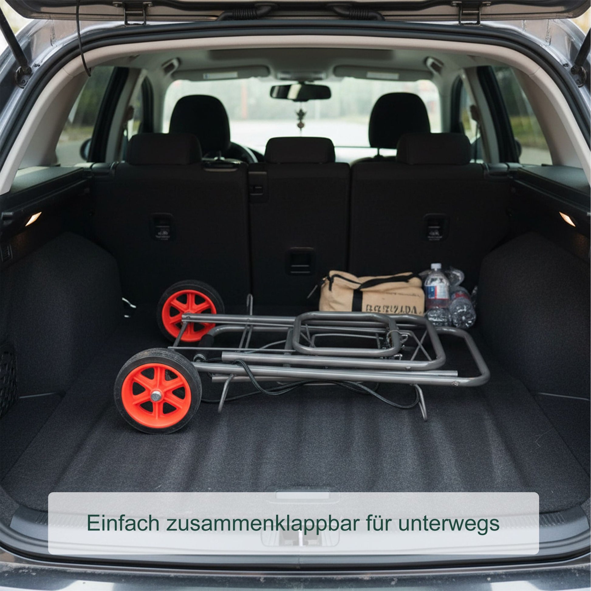 Klappbarer Transportwagen Grau von Relaxdays