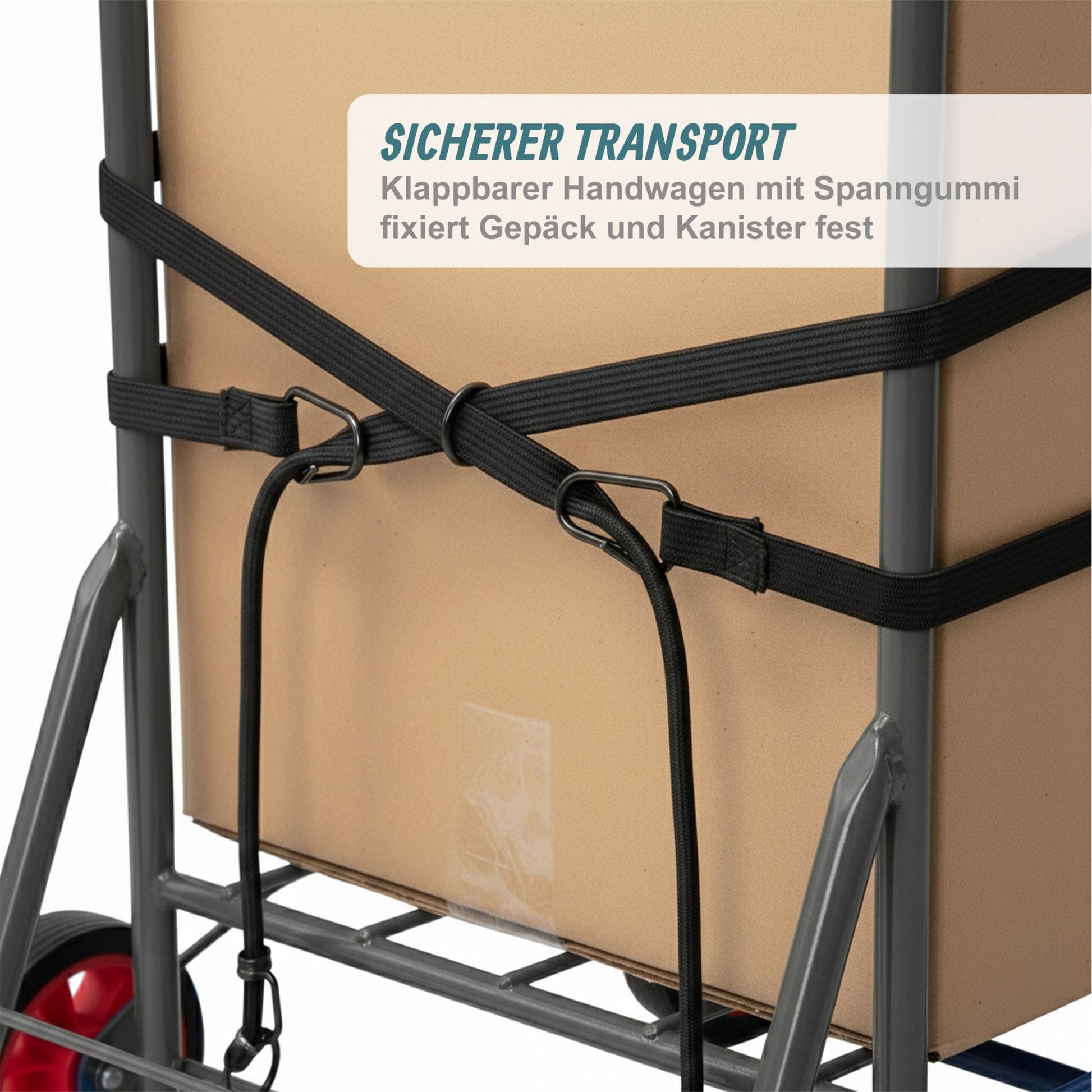 Klappbarer Transportwagen Grau von Relaxdays