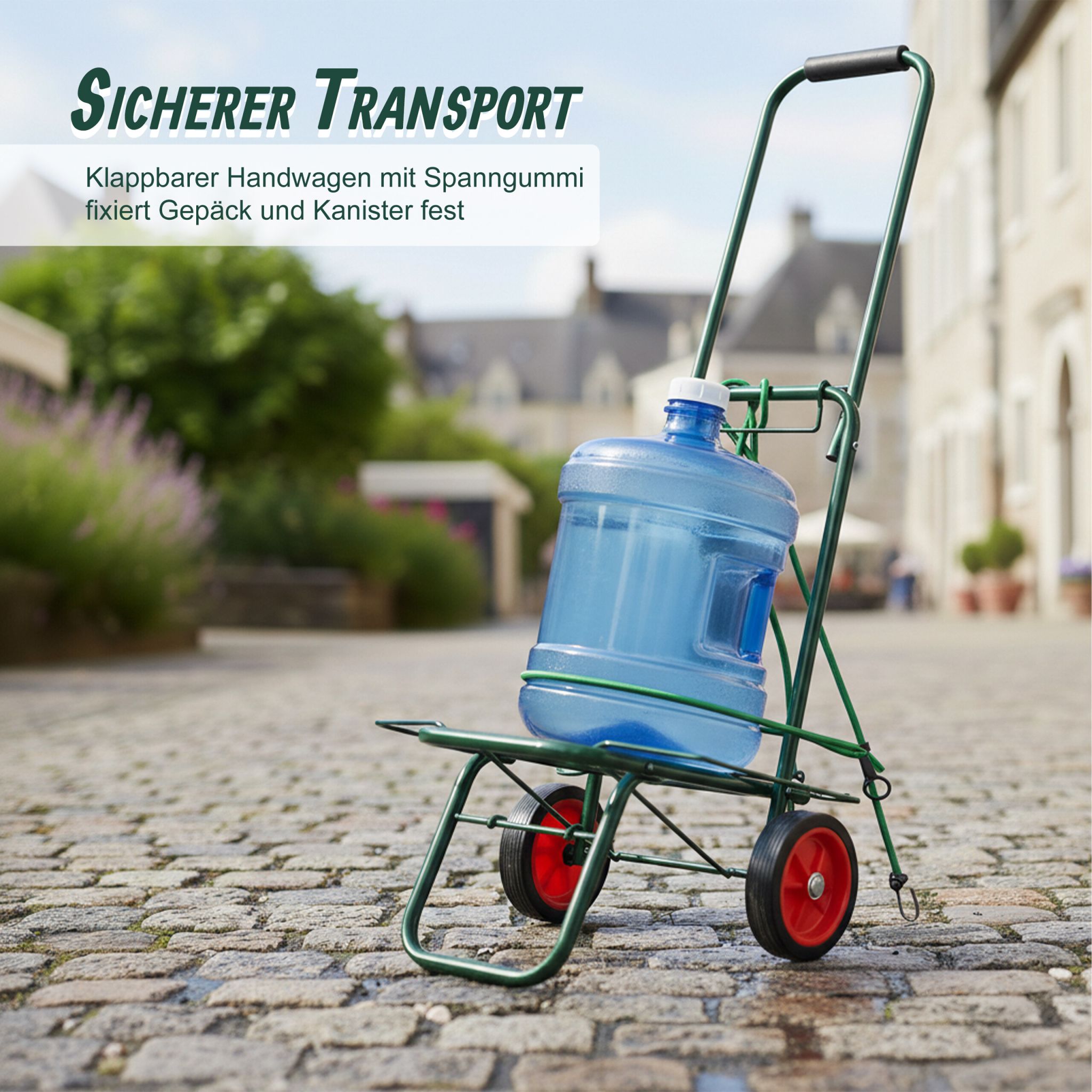Klappbarer Transportwagen Grün von Relaxdays