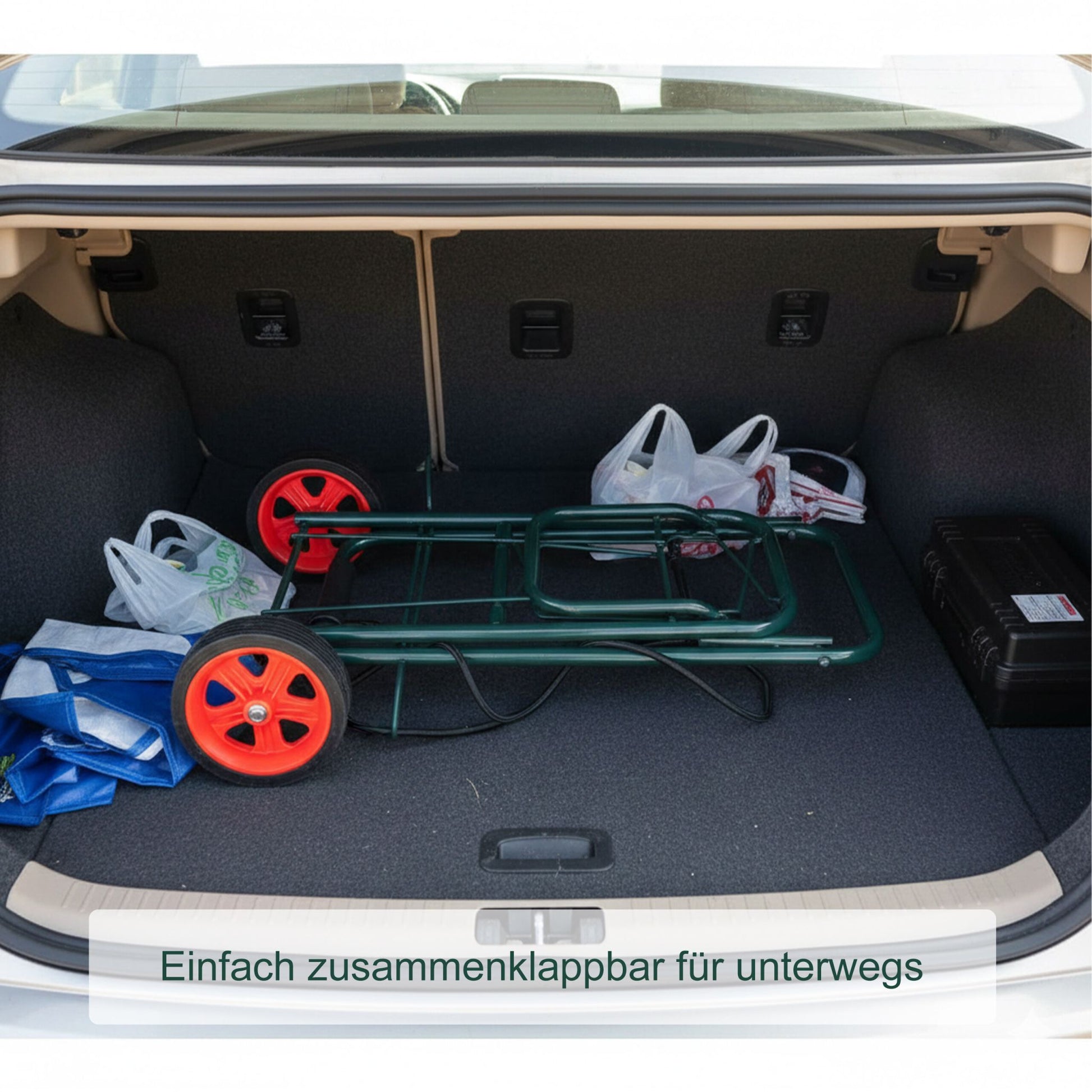 Klappbarer Transportwagen Grün von Relaxdays