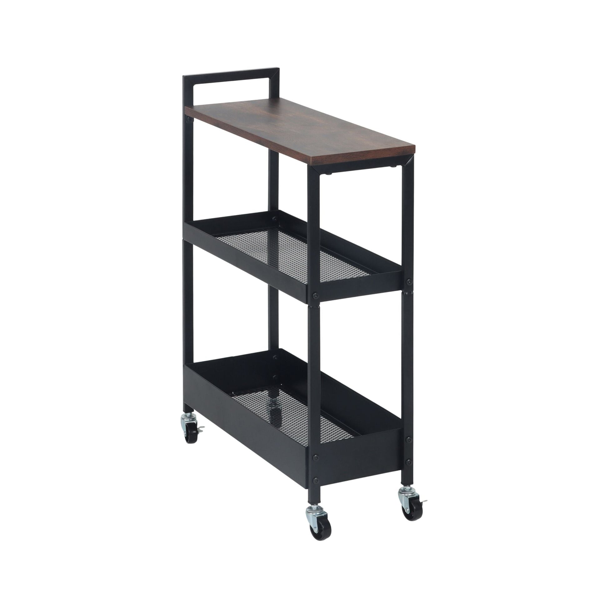 Nischenwagen Industrial-Design Braun-Schwarz von Relaxdays