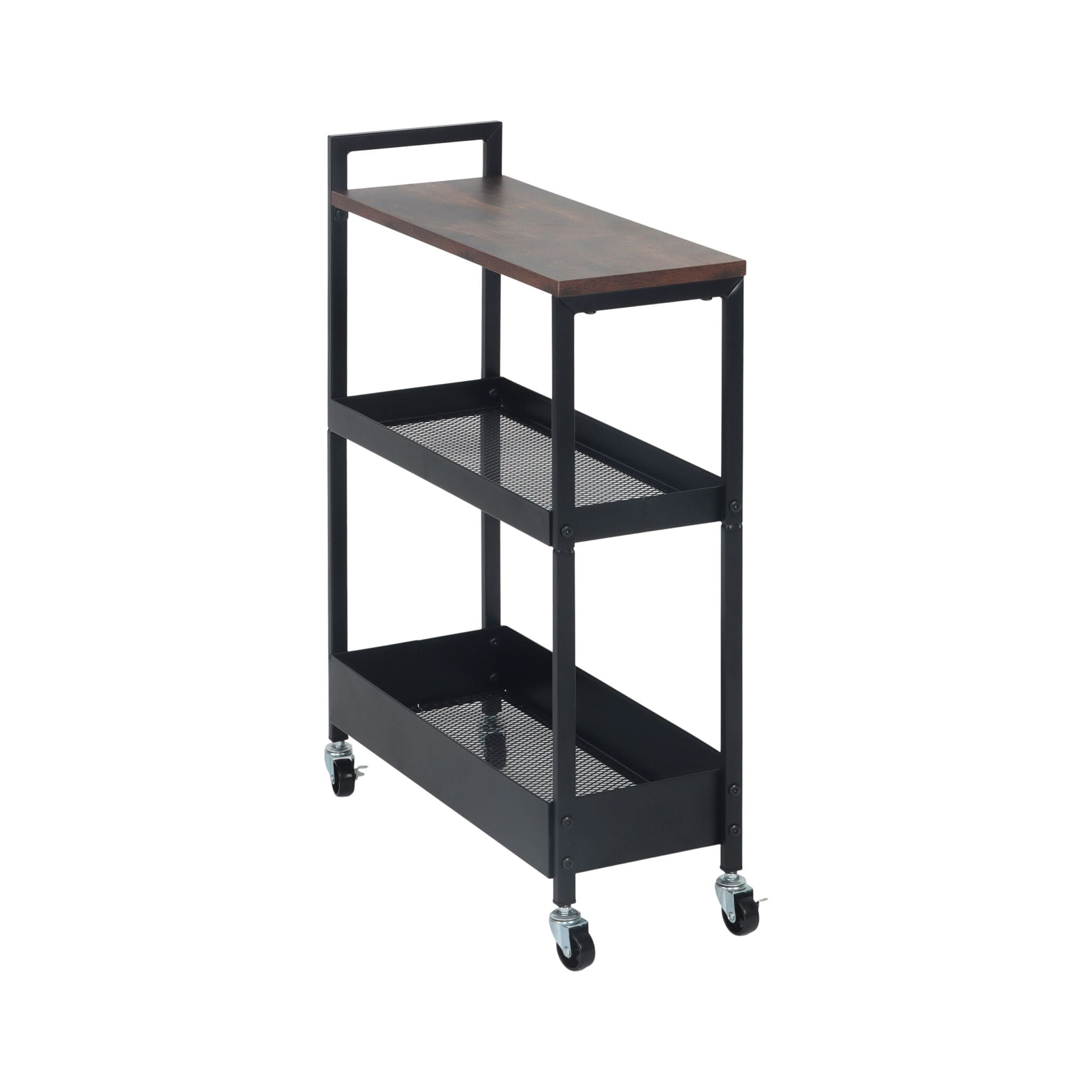 Nischenwagen Industrial-Design Braun-Schwarz von Relaxdays