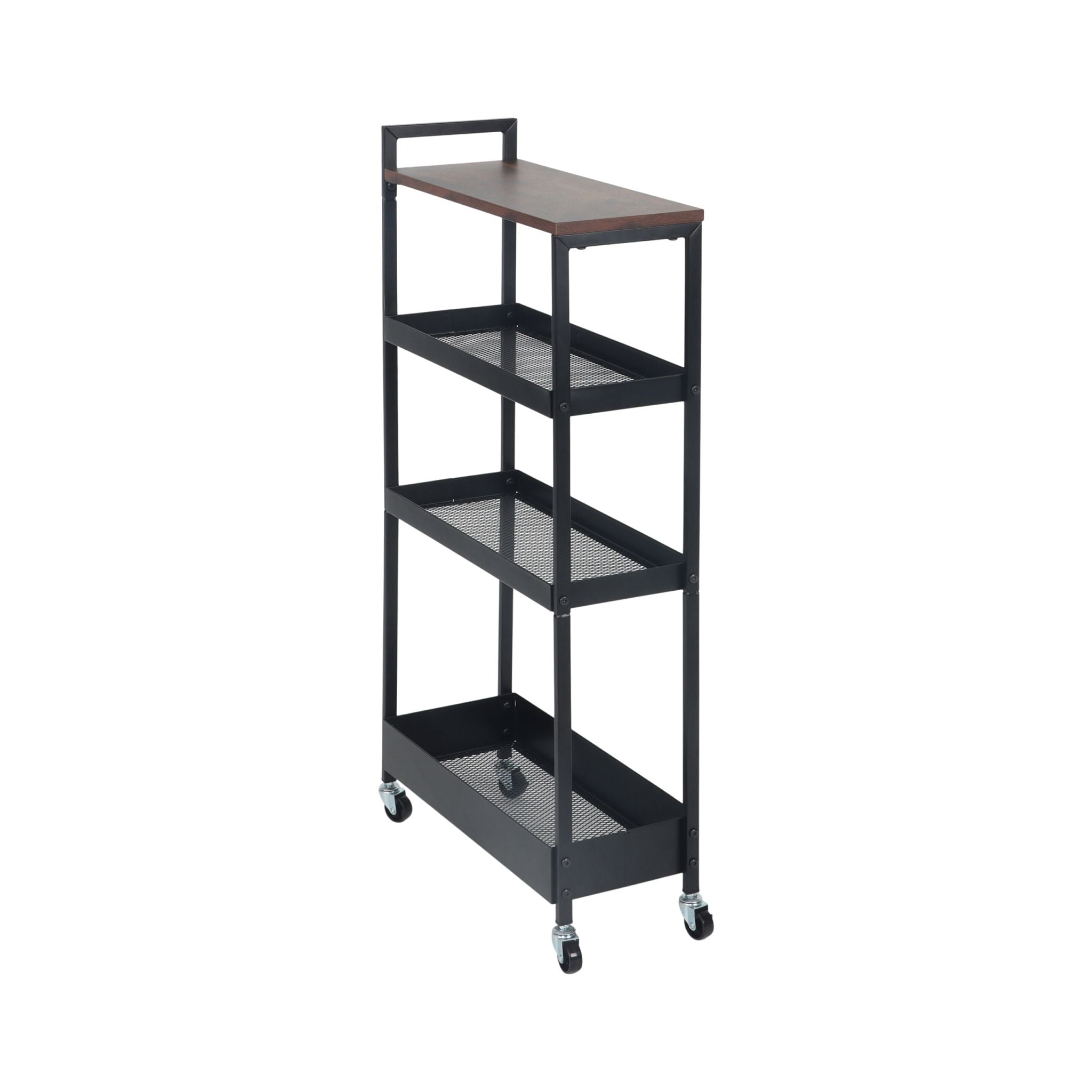 Nischenwagen Industrial-Design Braun-Schwarz von Relaxdays