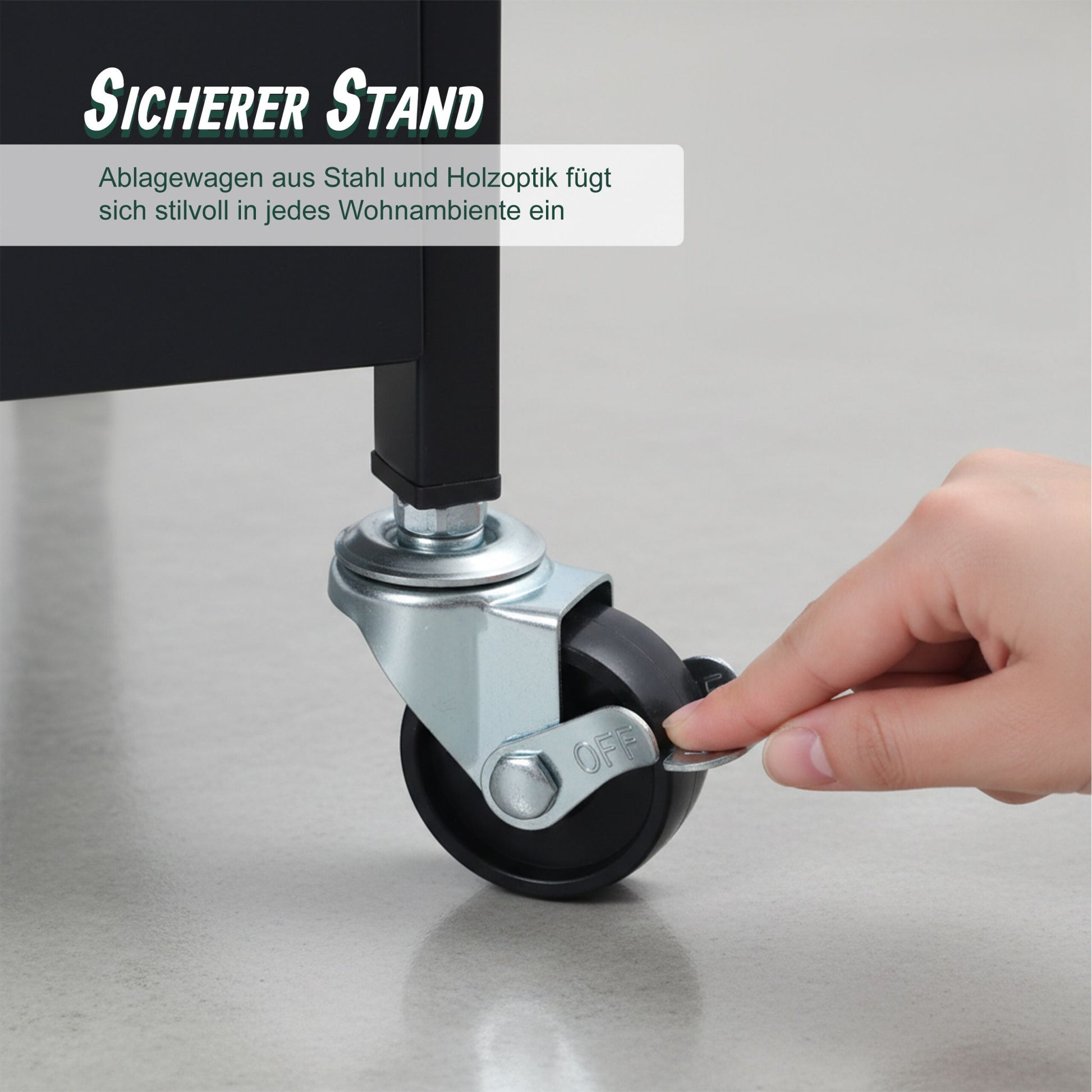 Nischenwagen Industrial-Design Braun-Schwarz von Relaxdays