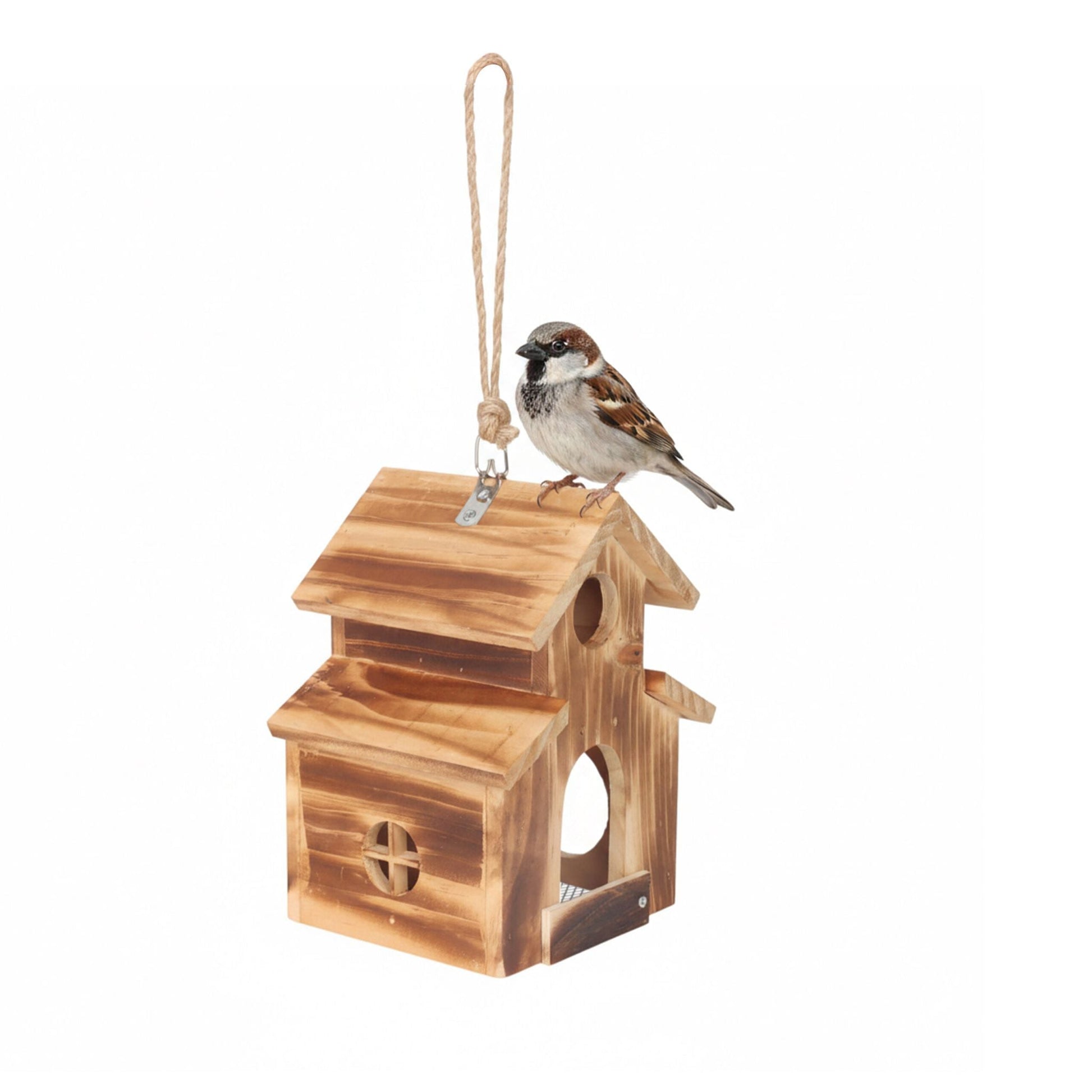Vogelhaus zum Aufhängen Braun von Relaxdays