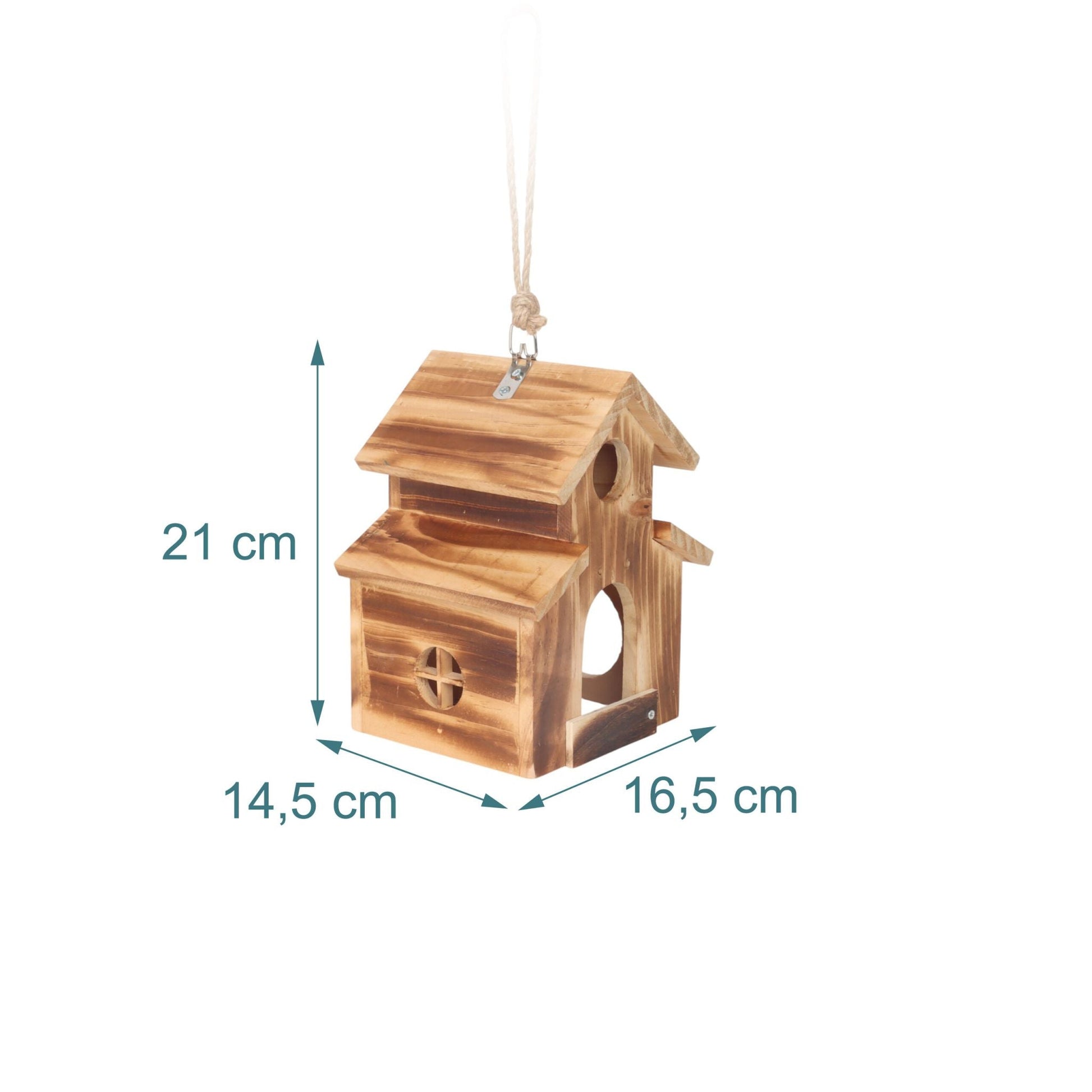 Vogelhaus zum Aufhängen Braun von Relaxdays