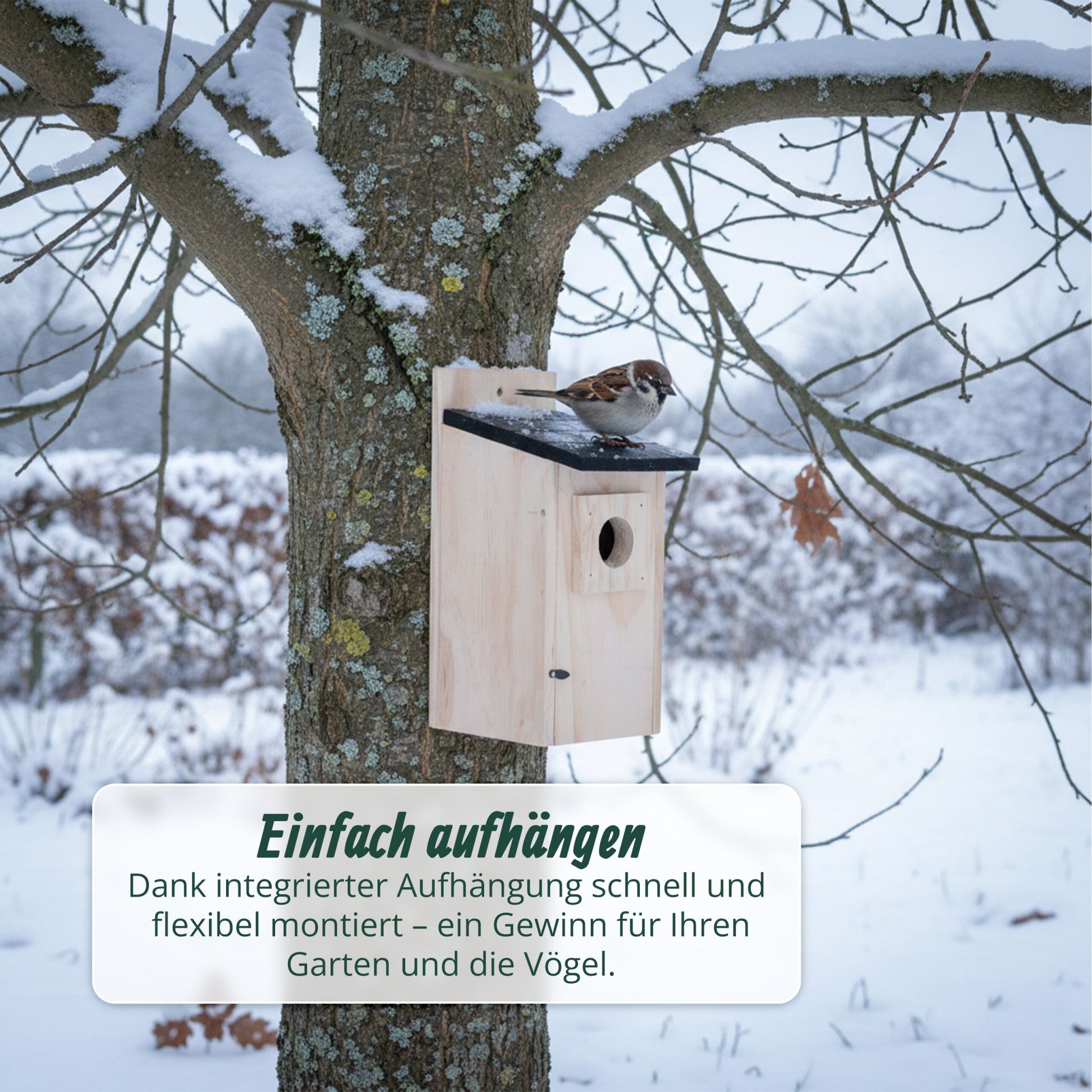 Nistkasten für Meisen & Spatzen Dunkelbraun-Hellbraun von Relaxdays