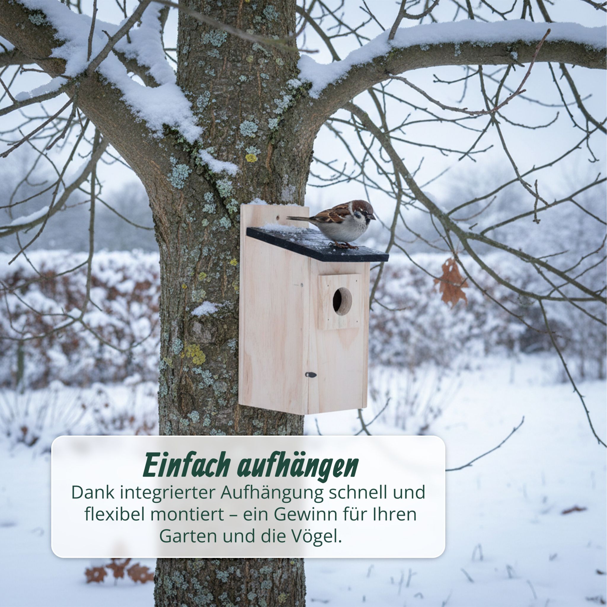 Nistkasten für Meisen & Spatzen Dunkelbraun-Hellbraun von Relaxdays