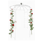 Rosenpavillon Metall Weiss-Silber von Relaxdays