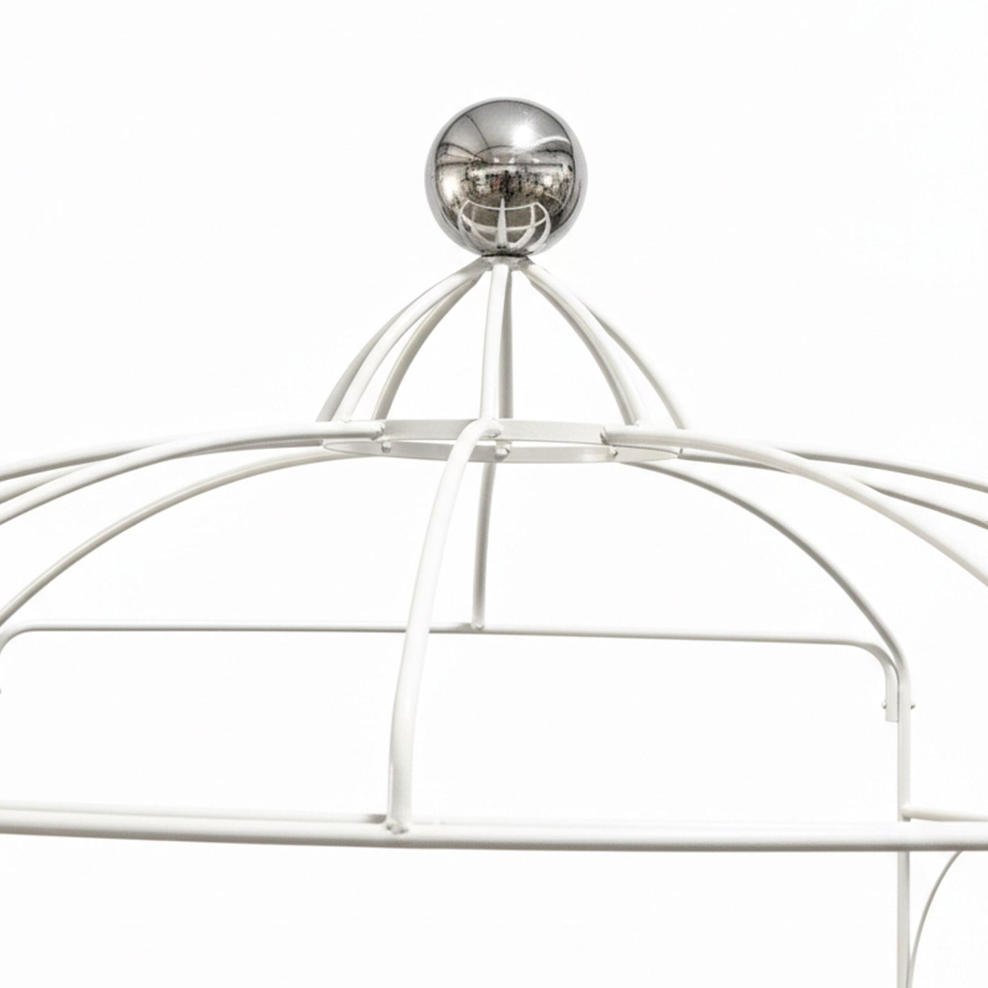 Rosenpavillon Metall Weiss-Silber von Relaxdays
